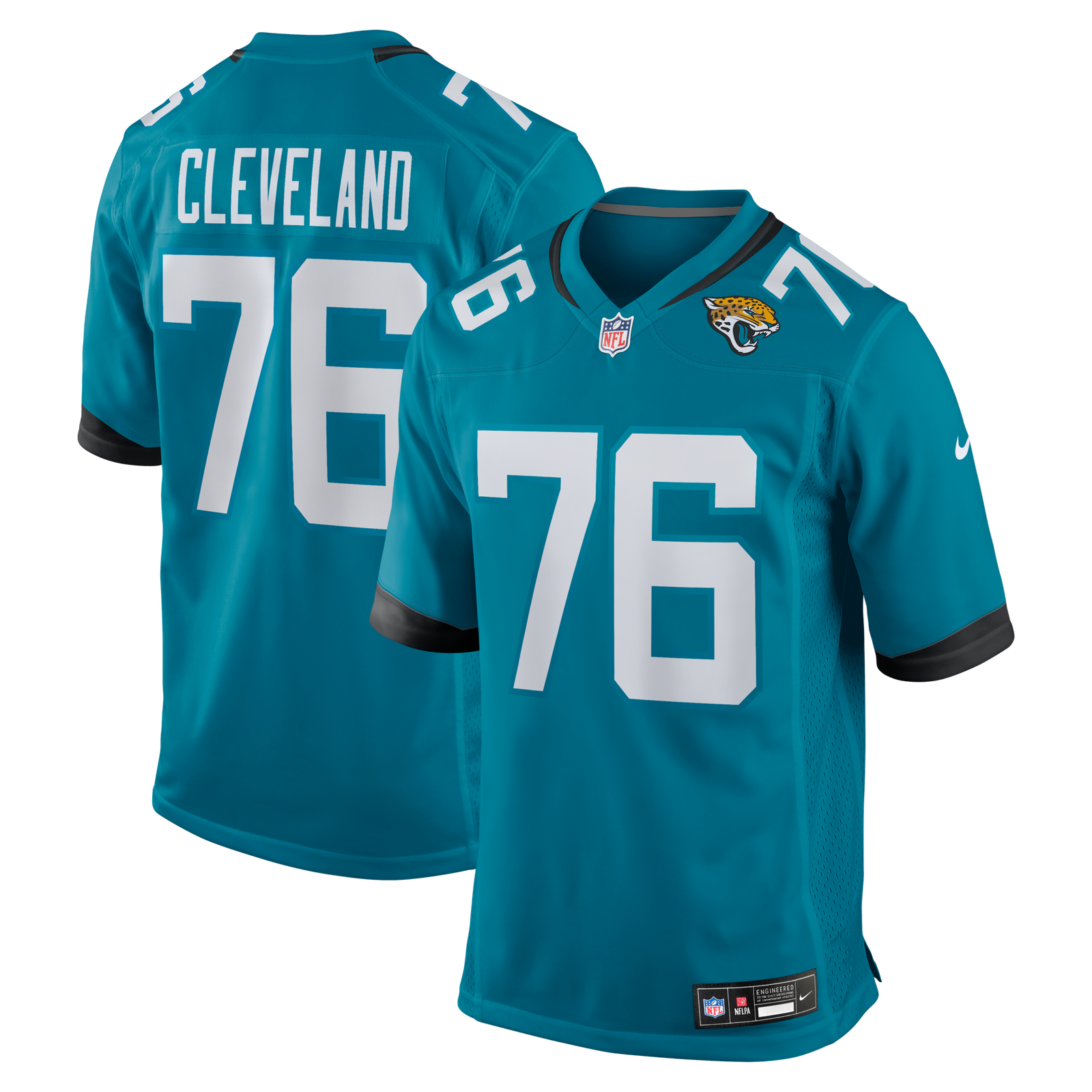 Men’s Nike Ezra Cleveland Teal Jacksonville Jaguars Game Jersey