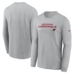 Men’s Nike Gray Arizona Cardinals Sideline Infograph Lock Up Performance Long Sleeve T-Shirt
