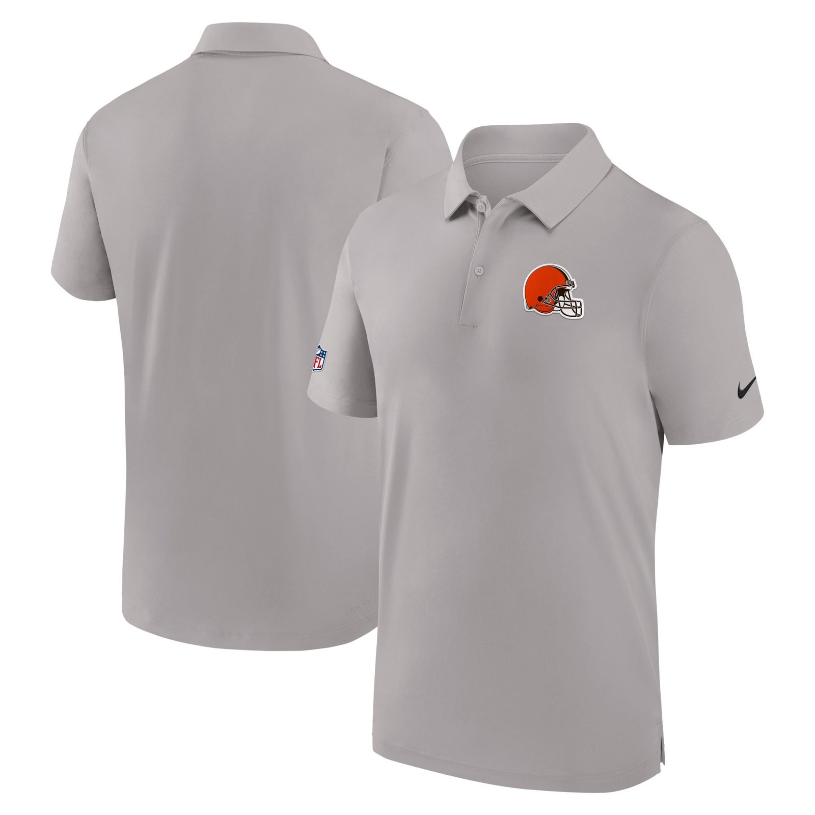 Men’s Nike Gray Cleveland Browns Sideline Coaches Performance Polo