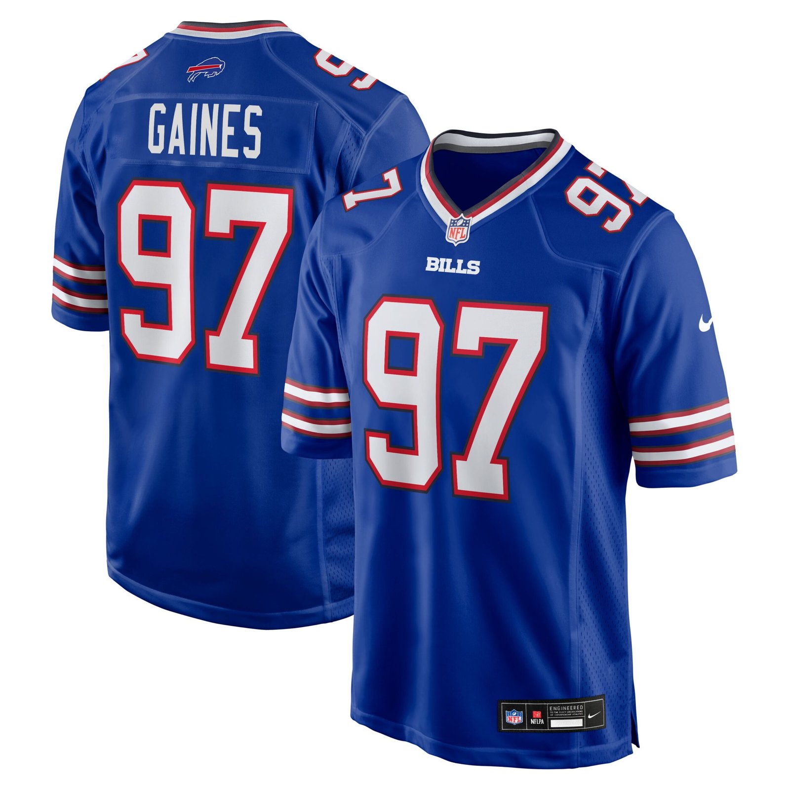 Men’s Nike Greg Gaines Royal Buffalo Bills Team Game Jersey