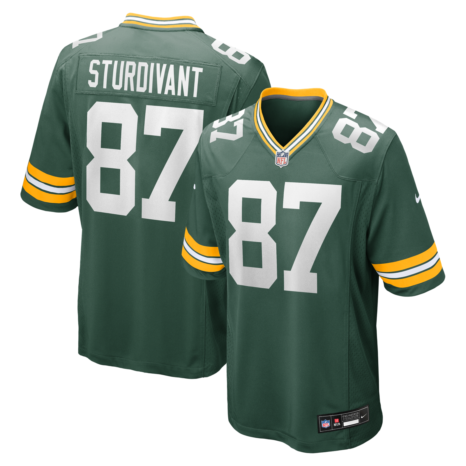 Men’s Nike J. Michael Sturdivant Green Green Bay Packers Team Game Jersey