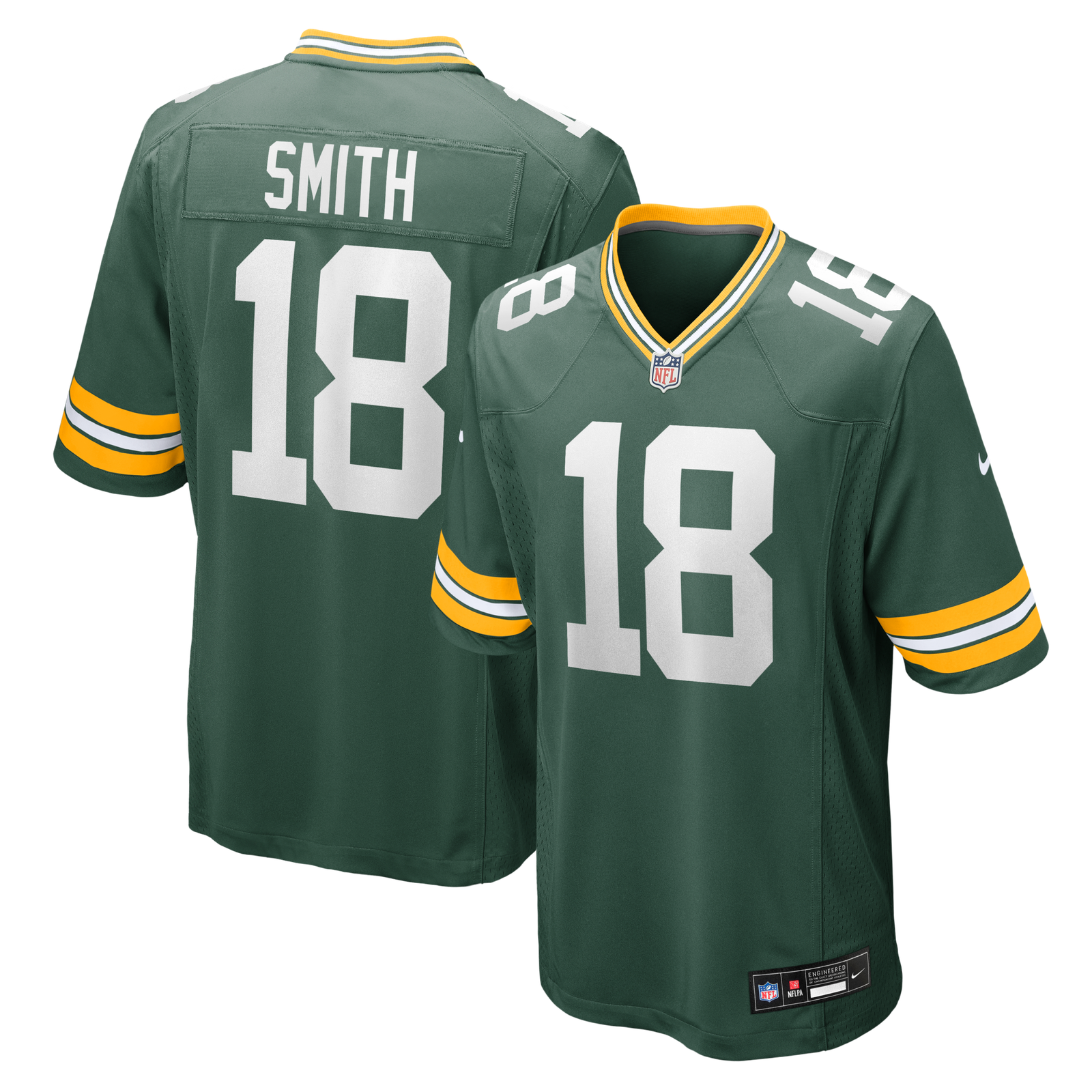 Men’s Nike Jonnu Smith Green Green Bay Packers Team Game Jersey