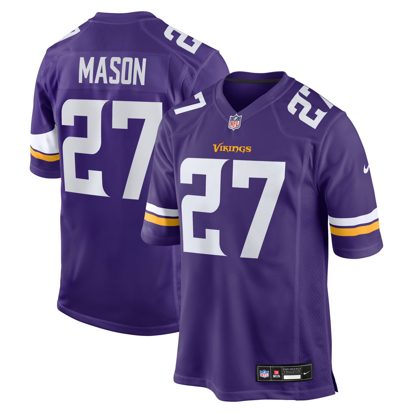 Men’s Nike Jordan Mason Purple Minnesota Vikings Team Game Jersey