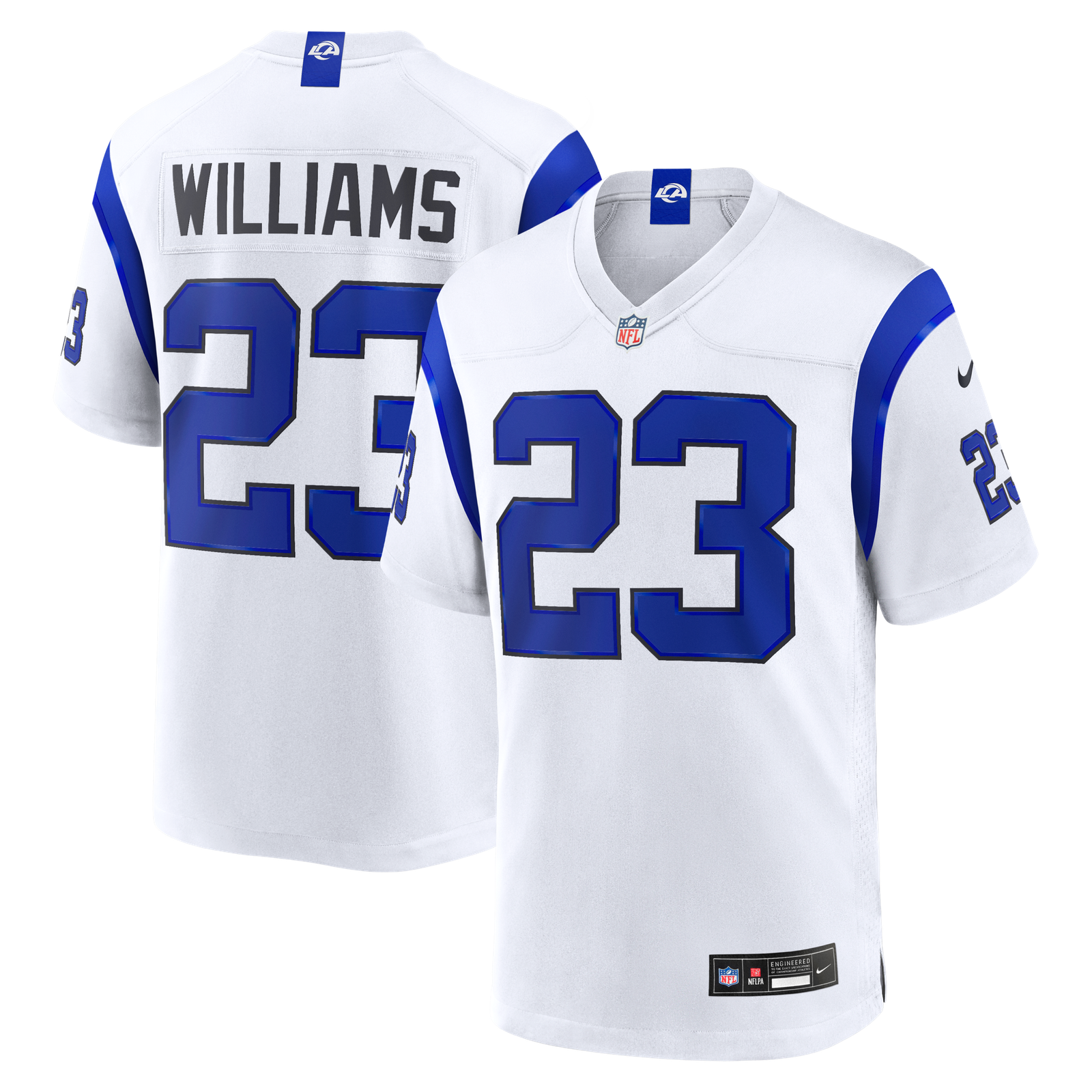 Men’s Nike Kyren Williams Los Angeles Rams Fearsome White Game Jersey