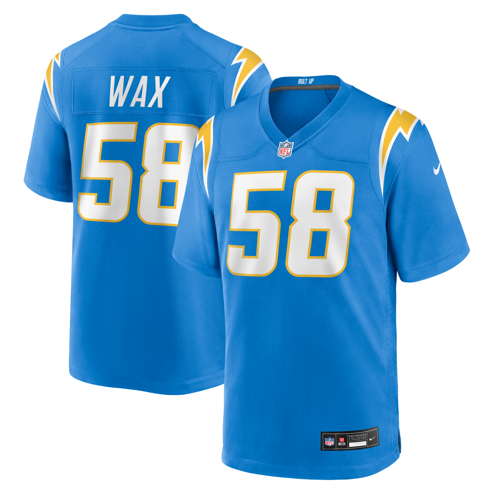 Men’s Nike Marlowe Wax Powder Blue Los Angeles Chargers Team Game Jersey