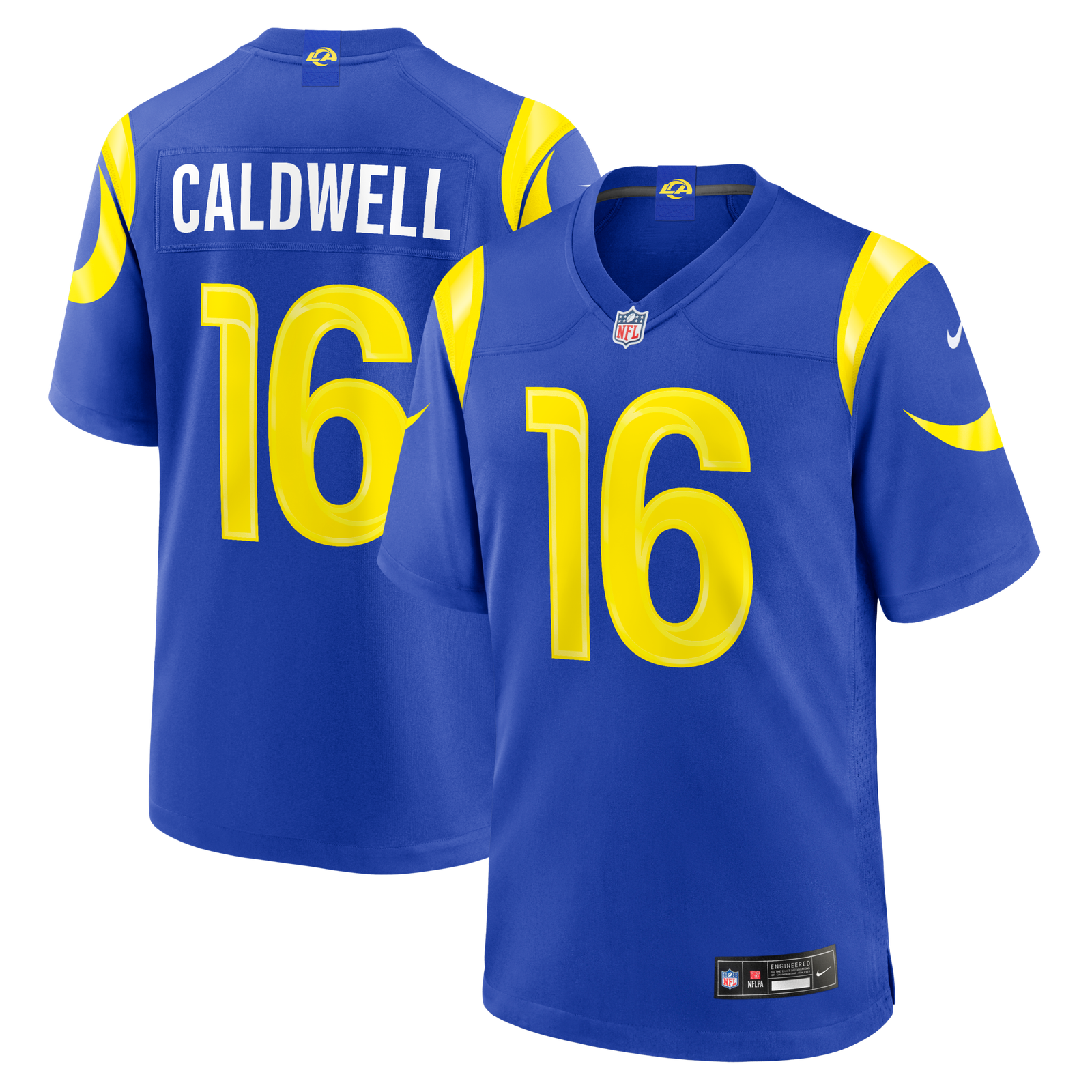 Men’s Nike Matthew Caldwell Royal Los Angeles Rams Team Game Jersey