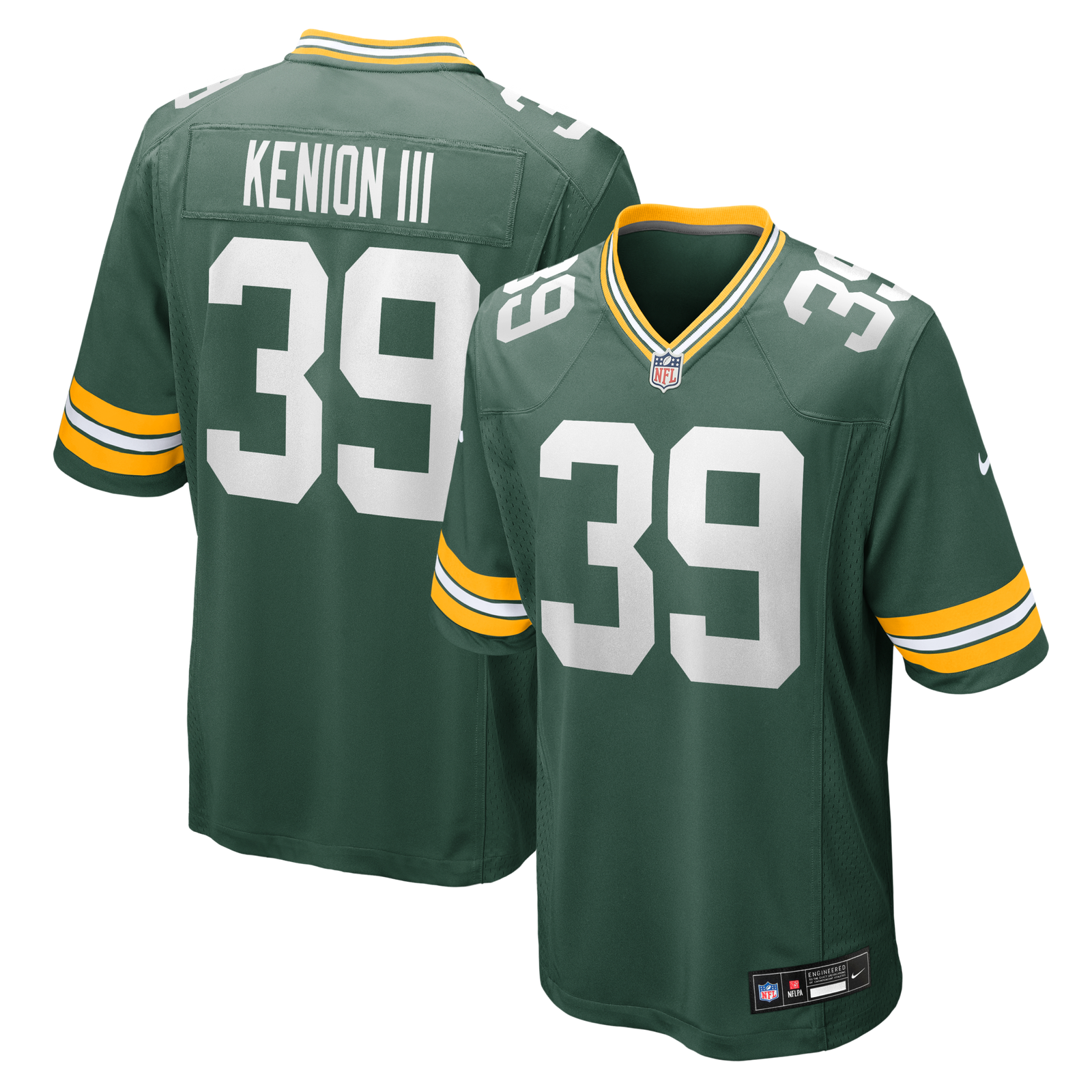 Men’s Nike Murvin Kenion III Green Green Bay Packers Team Game Jersey