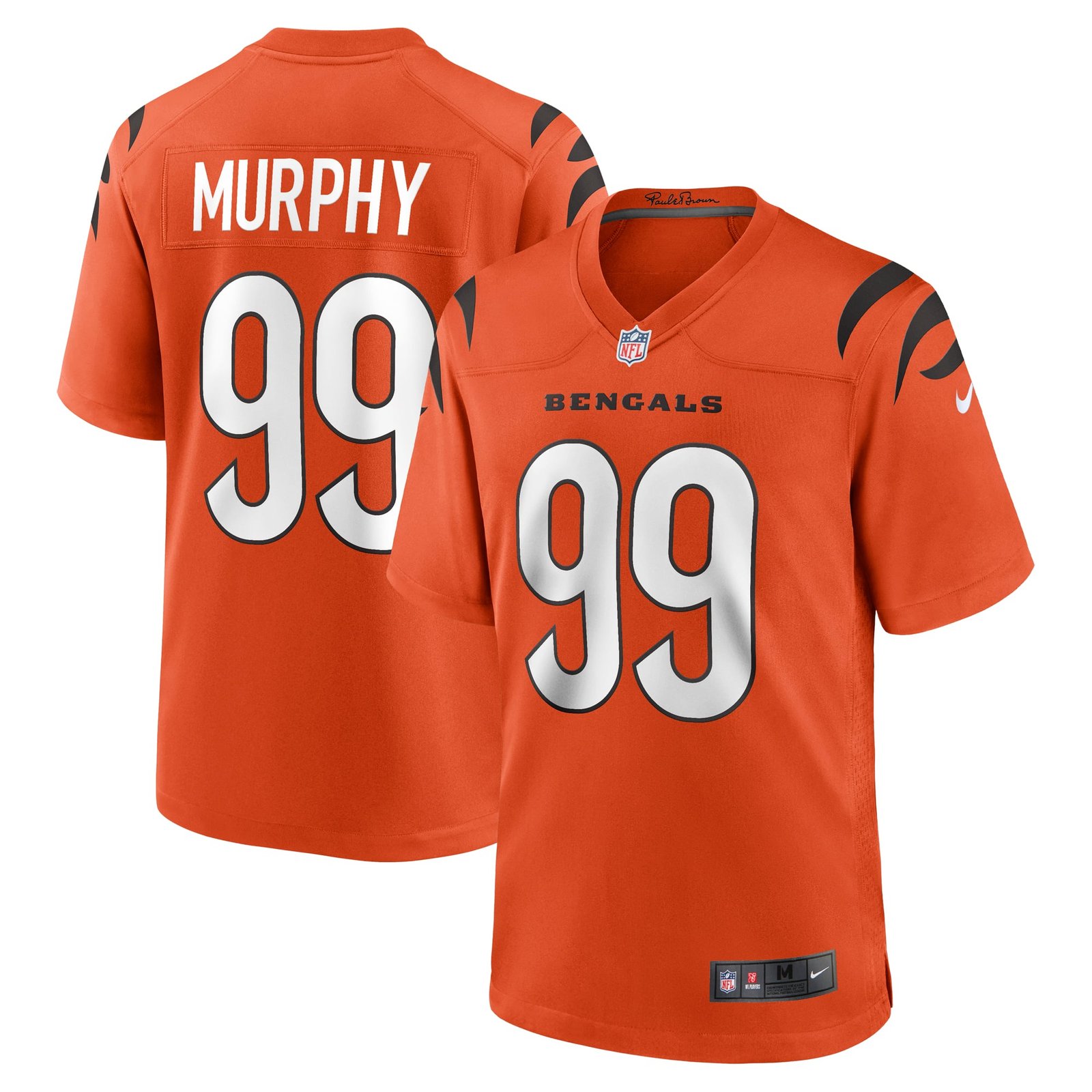Men’s Nike Myles Murphy Orange Cincinnati Bengals Alternate Game Jersey