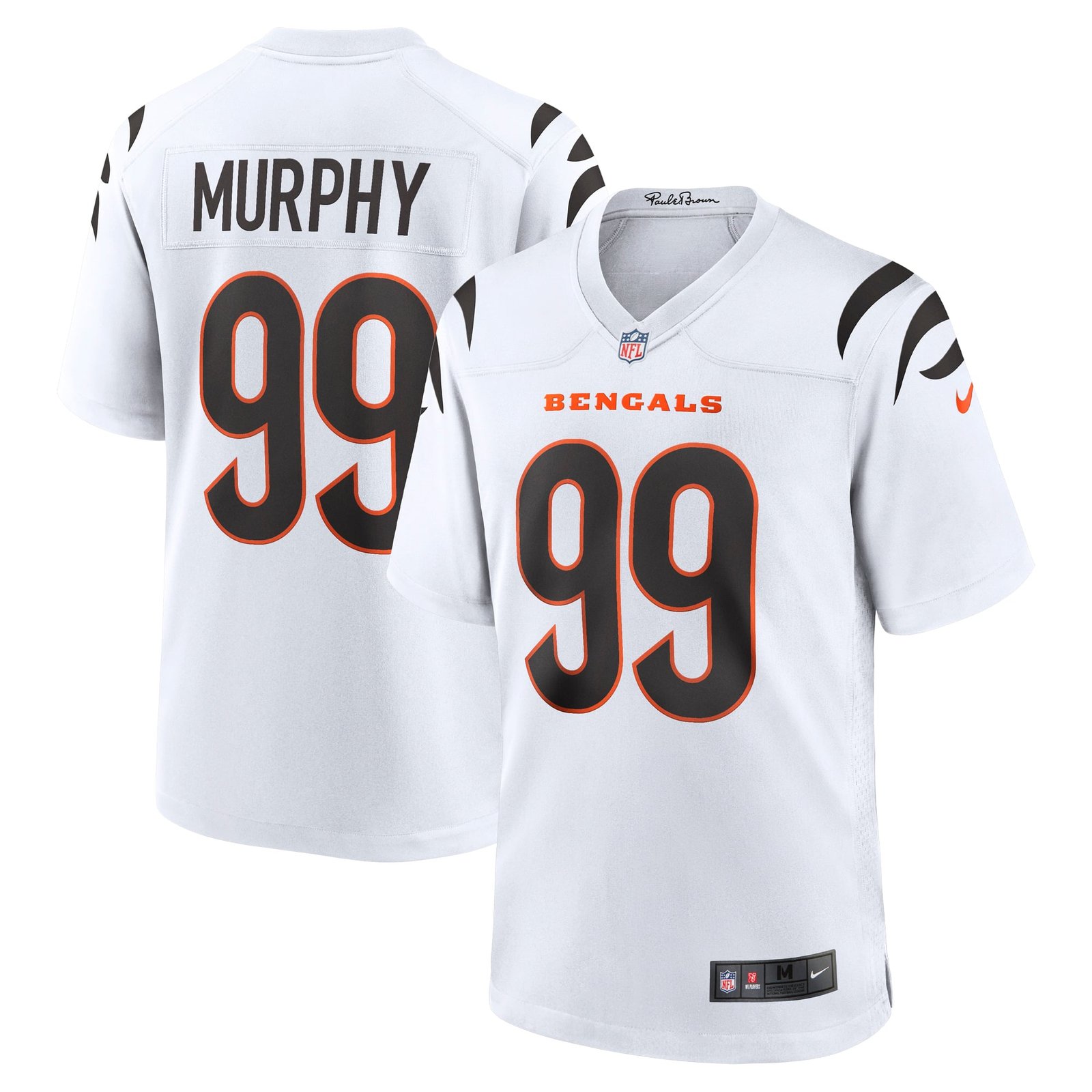 Men’s Nike Myles Murphy White Cincinnati Bengals Team Game Jersey