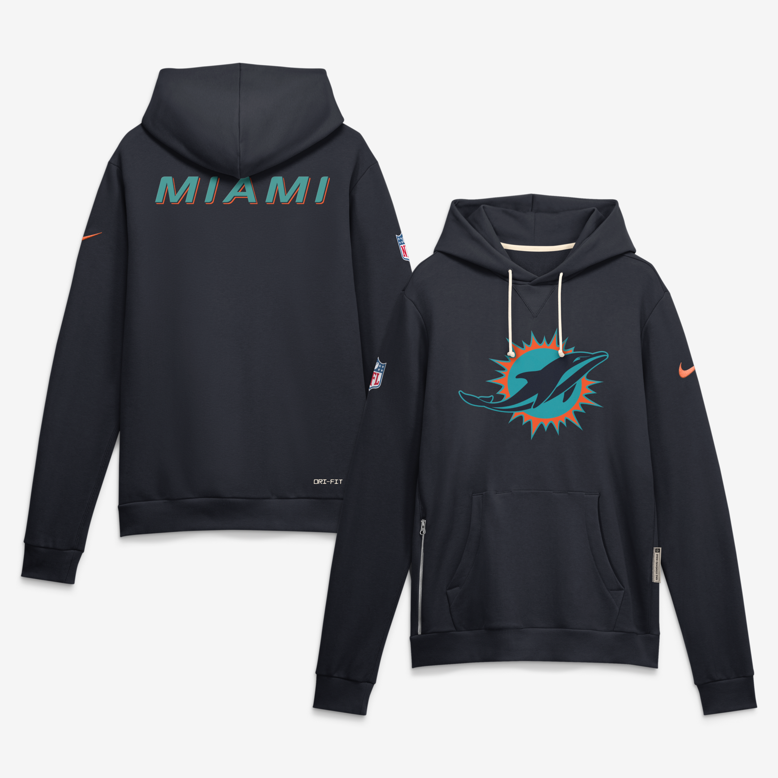 Men’s Nike Navy Miami Dolphins Rivalries Collection Standard Issue Sideline Pullover Hoodie