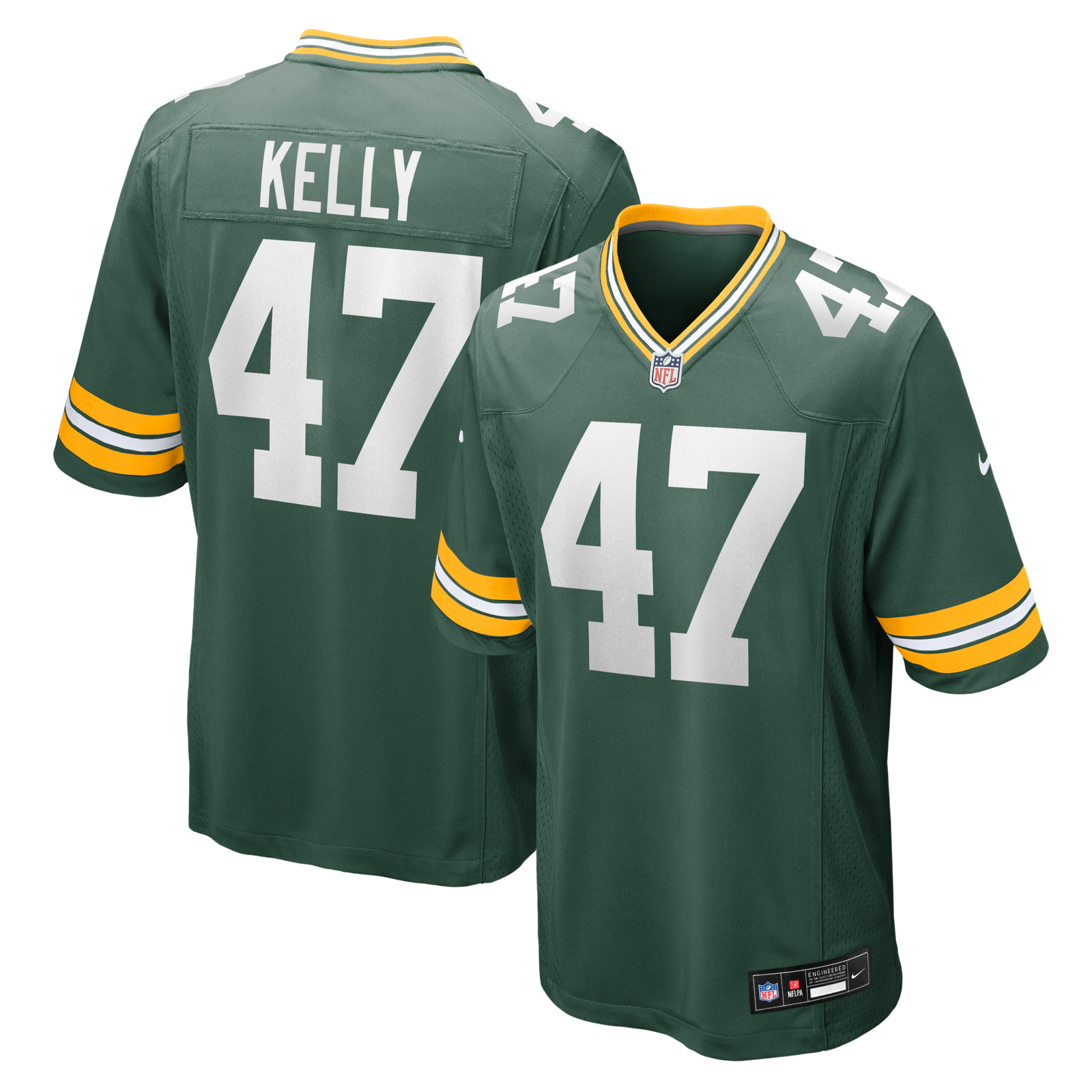 Men’s Nike Nyjalik Kelly Green Green Bay Packers Team Game Jersey