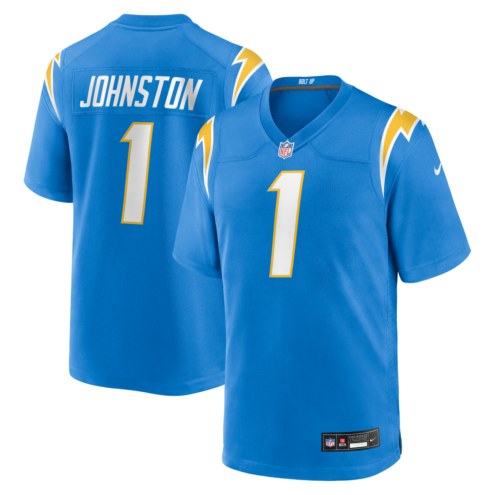 Men’s Nike Quentin Johnston Powder Blue Los Angeles Chargers Game Player Jersey