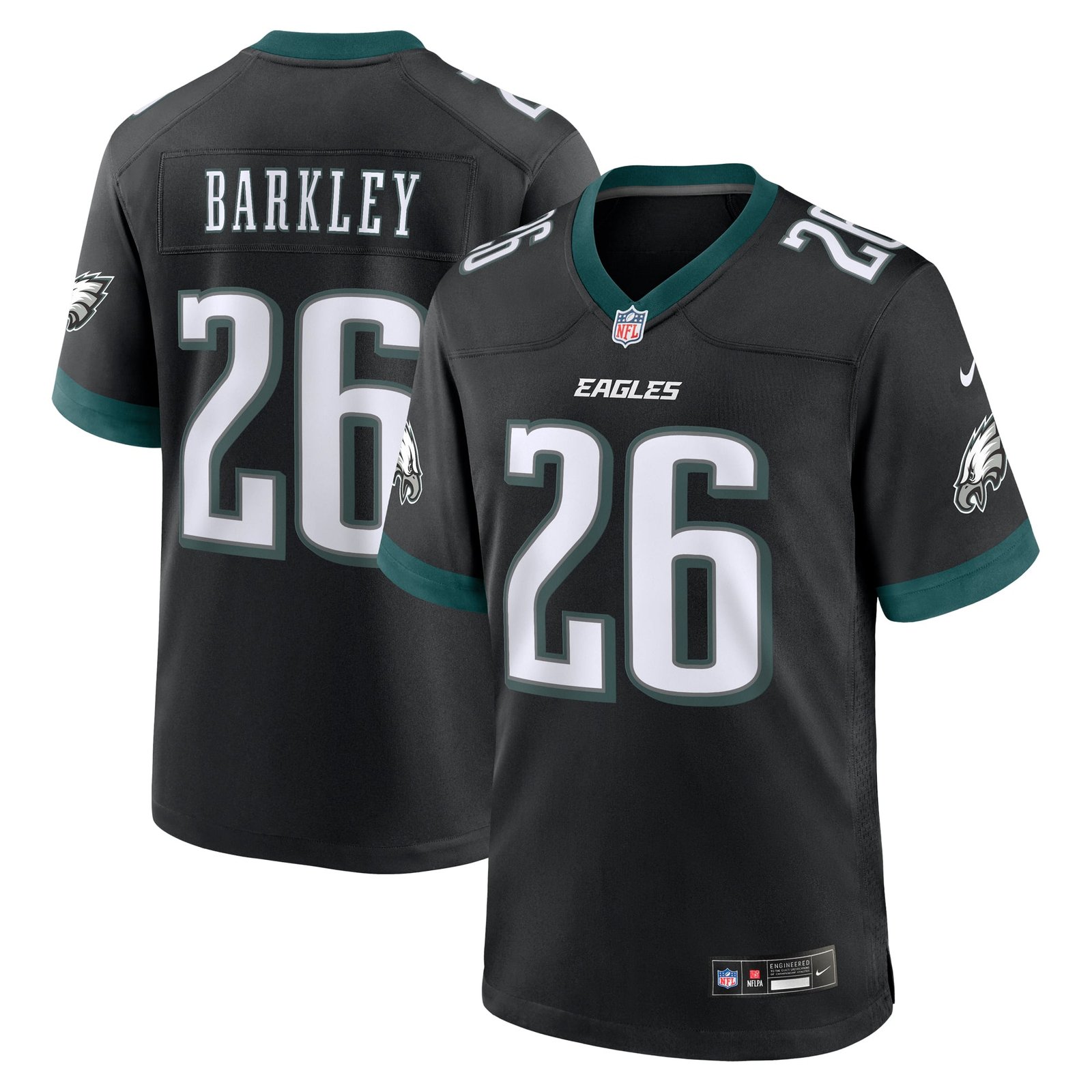 Men’s Nike Saquon Barkley Black Philadelphia Eagles Alternate Game Jersey
