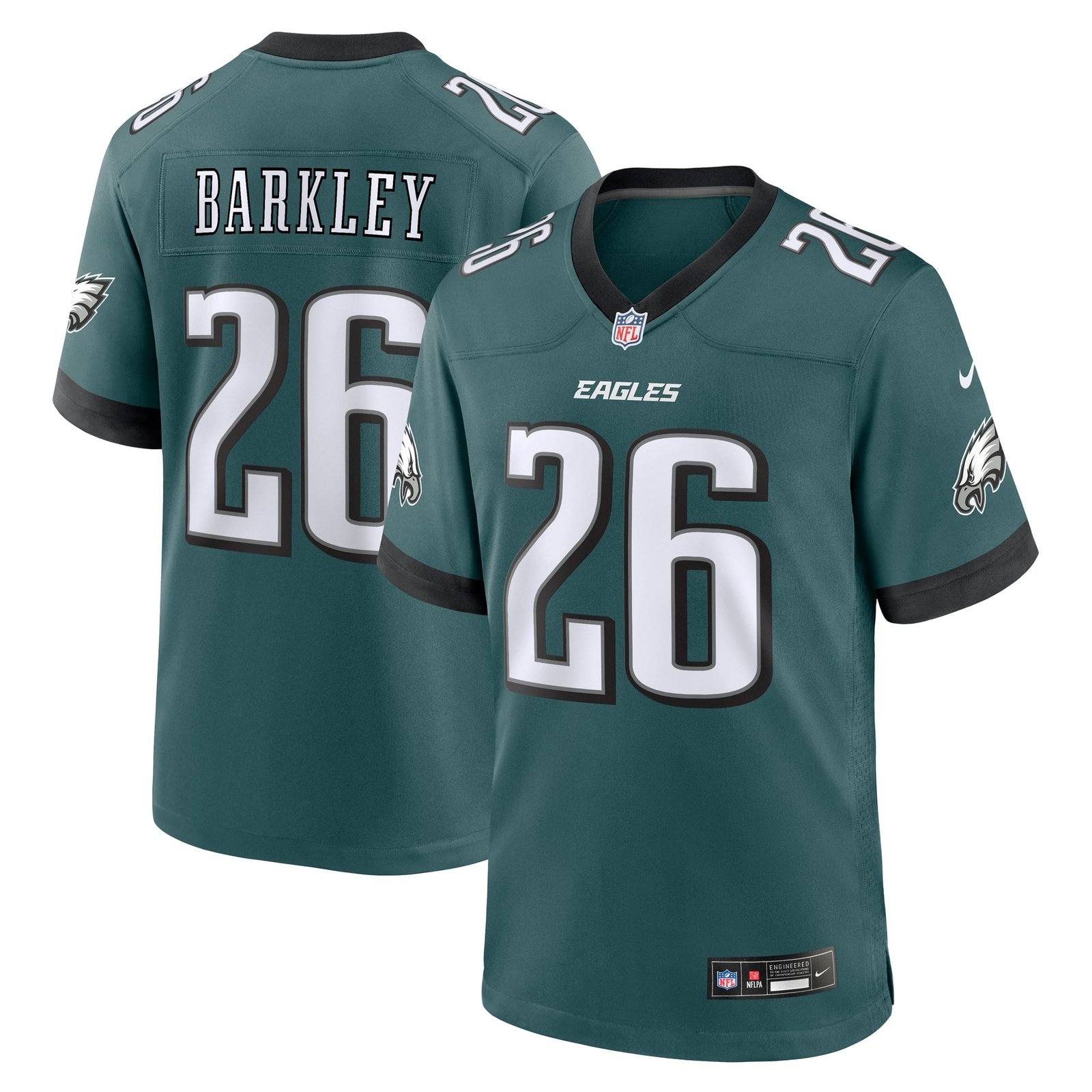 Men’s Nike Saquon Barkley Midnight Green Philadelphia Eagles Game Player Jersey