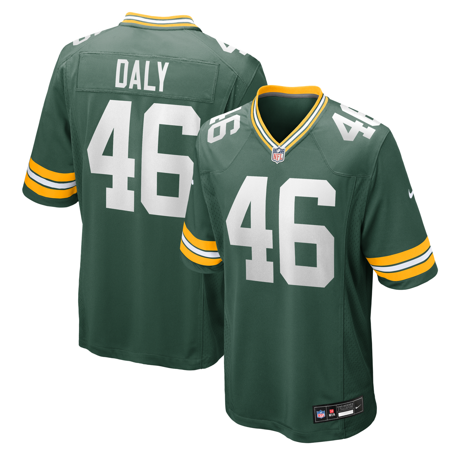 Men’s Nike Scott Daly Green Green Bay Packers Team Game Jersey