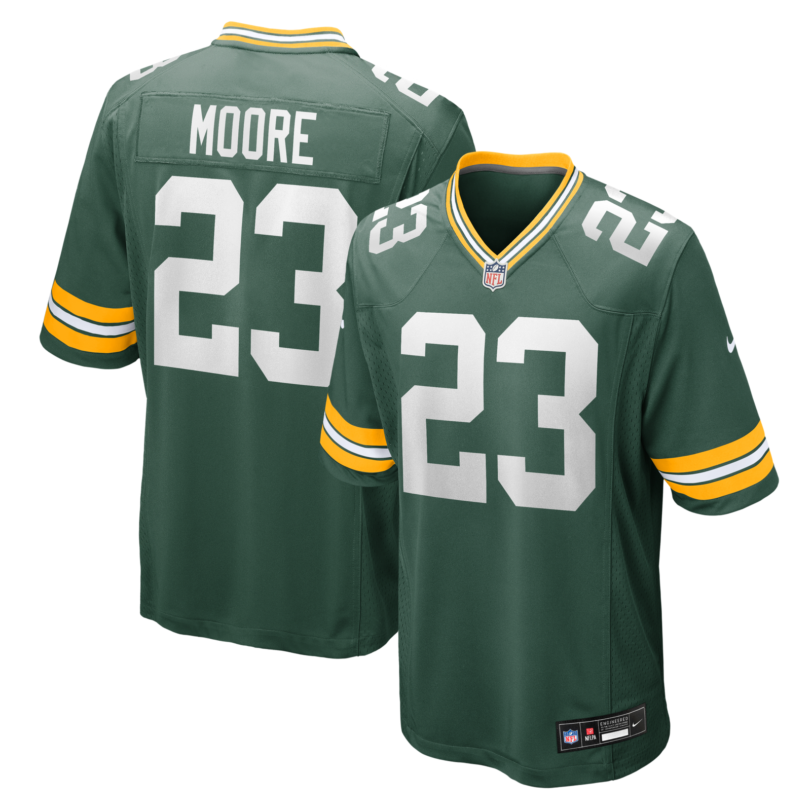 Men’s Nike Skyy Moore Green Green Bay Packers Team Game Jersey