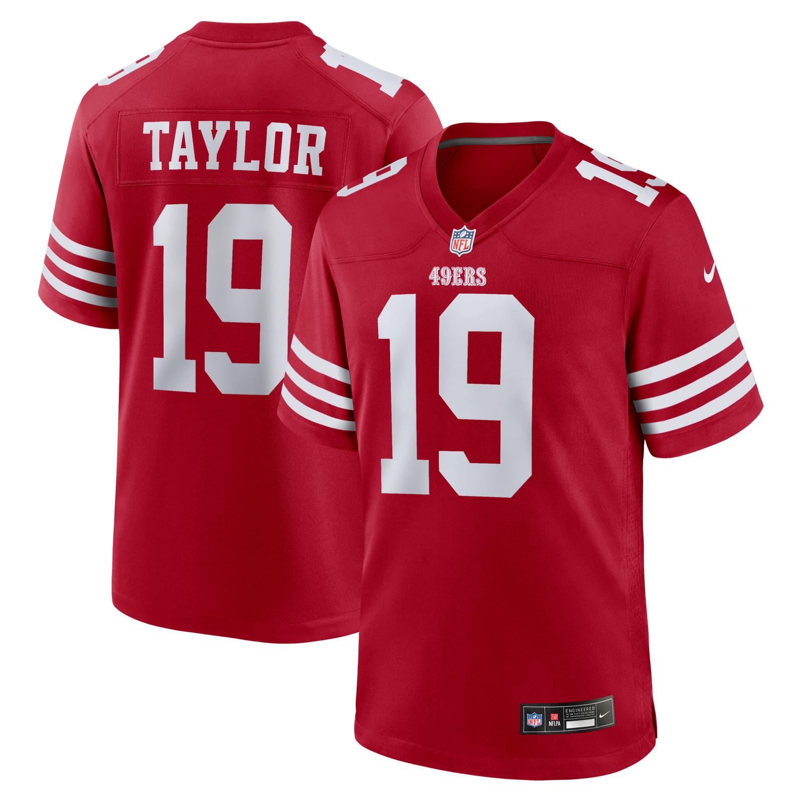 Men’s Nike Trent Taylor Scarlet San Francisco 49ers Team Game Jersey