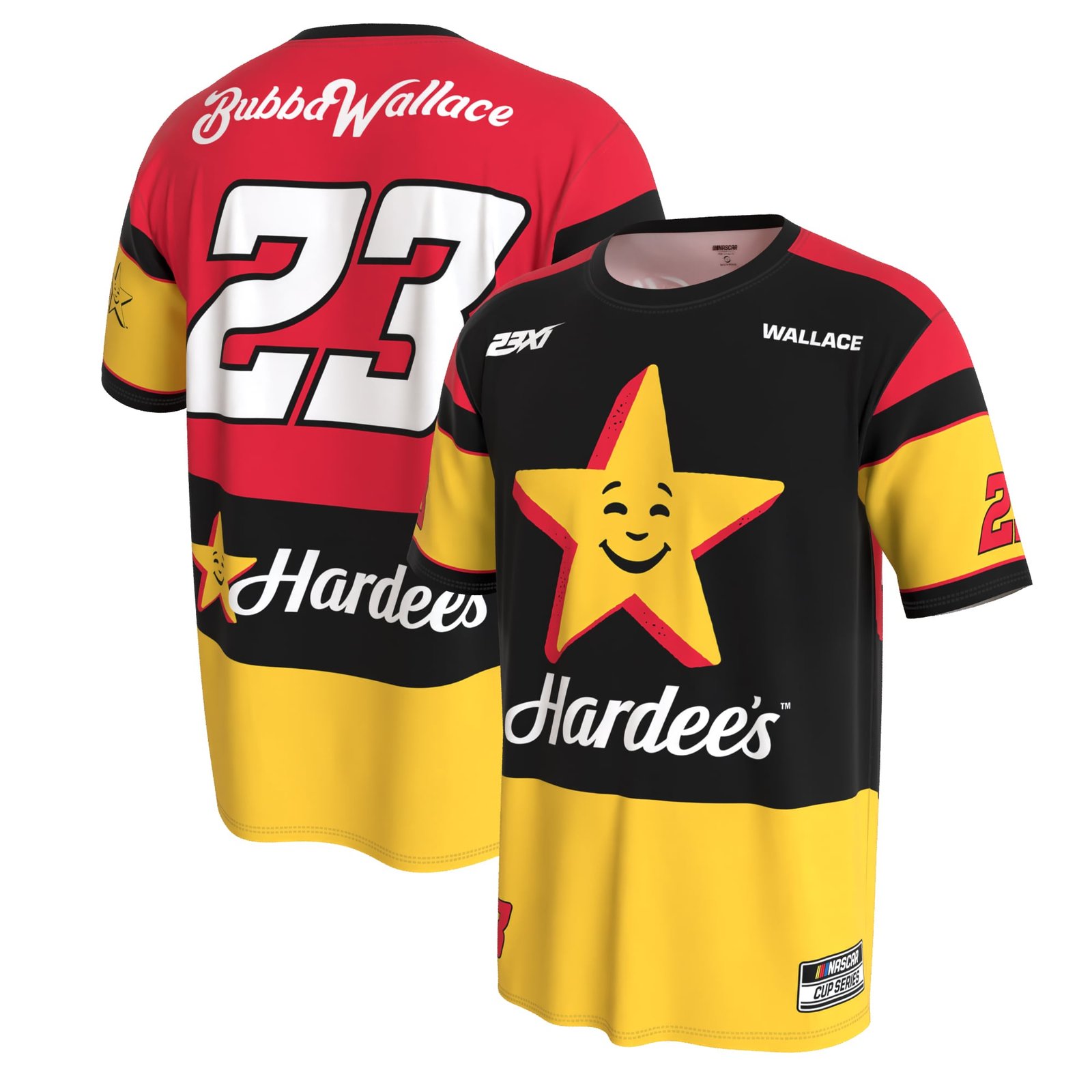 Men’s ProSphere Black Bubba Wallace Hardee’s T-Shirt
