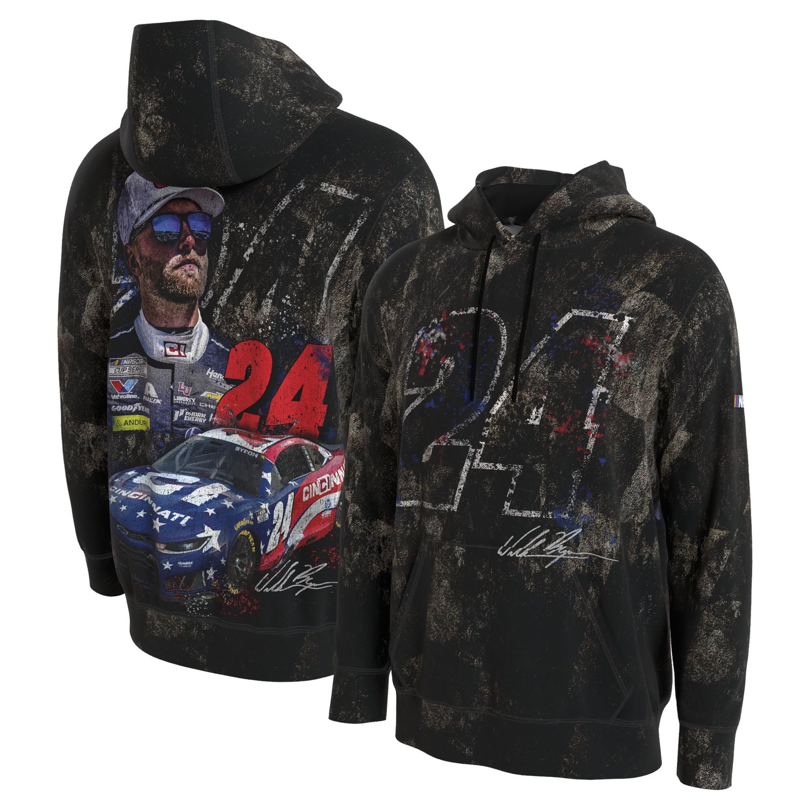 Men’s ProSphere Black William Byron Asphalt Hoodie Men’s ProSphere Black William Byron Asphalt Hoodie
