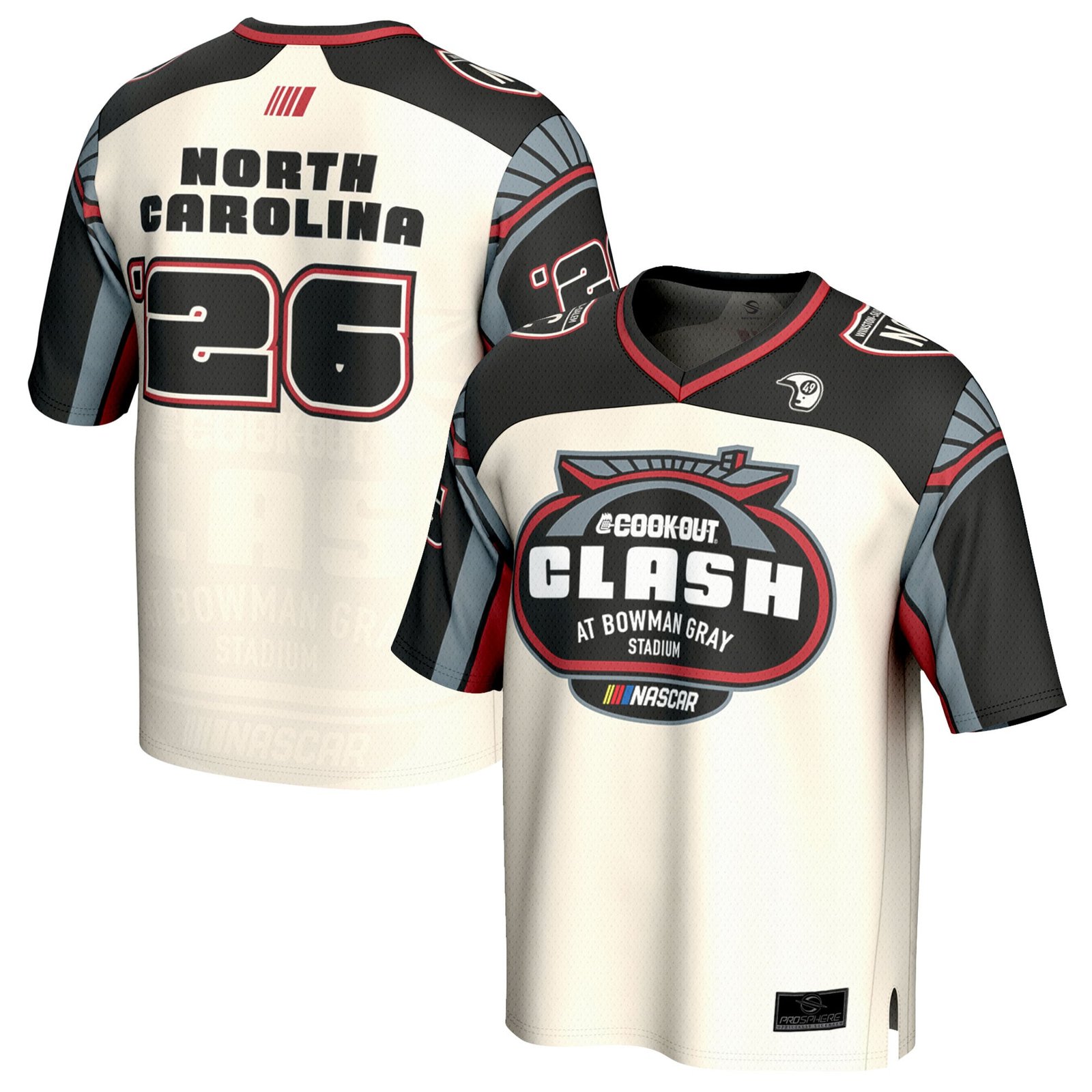 Men’s ProSphere White Bowman Gray Stadium 2026 Cook Out Clash Football Jersey
