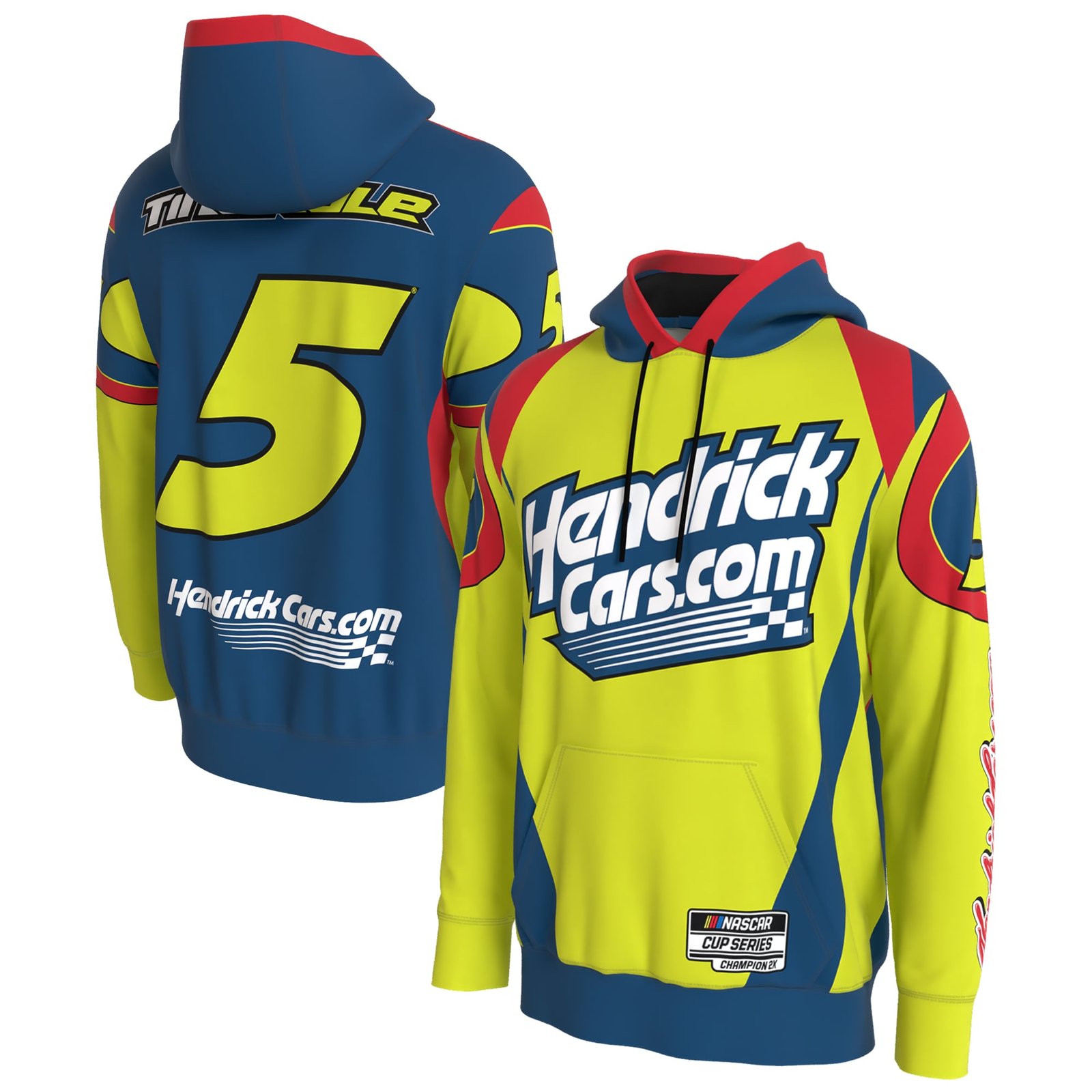 Men’s ProSphere Yellow Kyle Larson Hendrick’s Tribute Hoodie