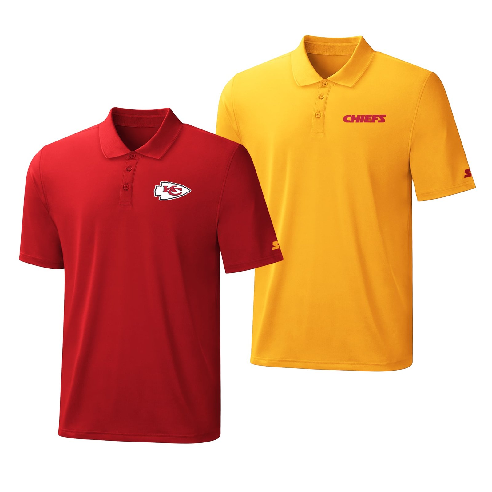 Men’s Starter Red/Gold Kansas City Chiefs Two-Pack Logo Polo Set