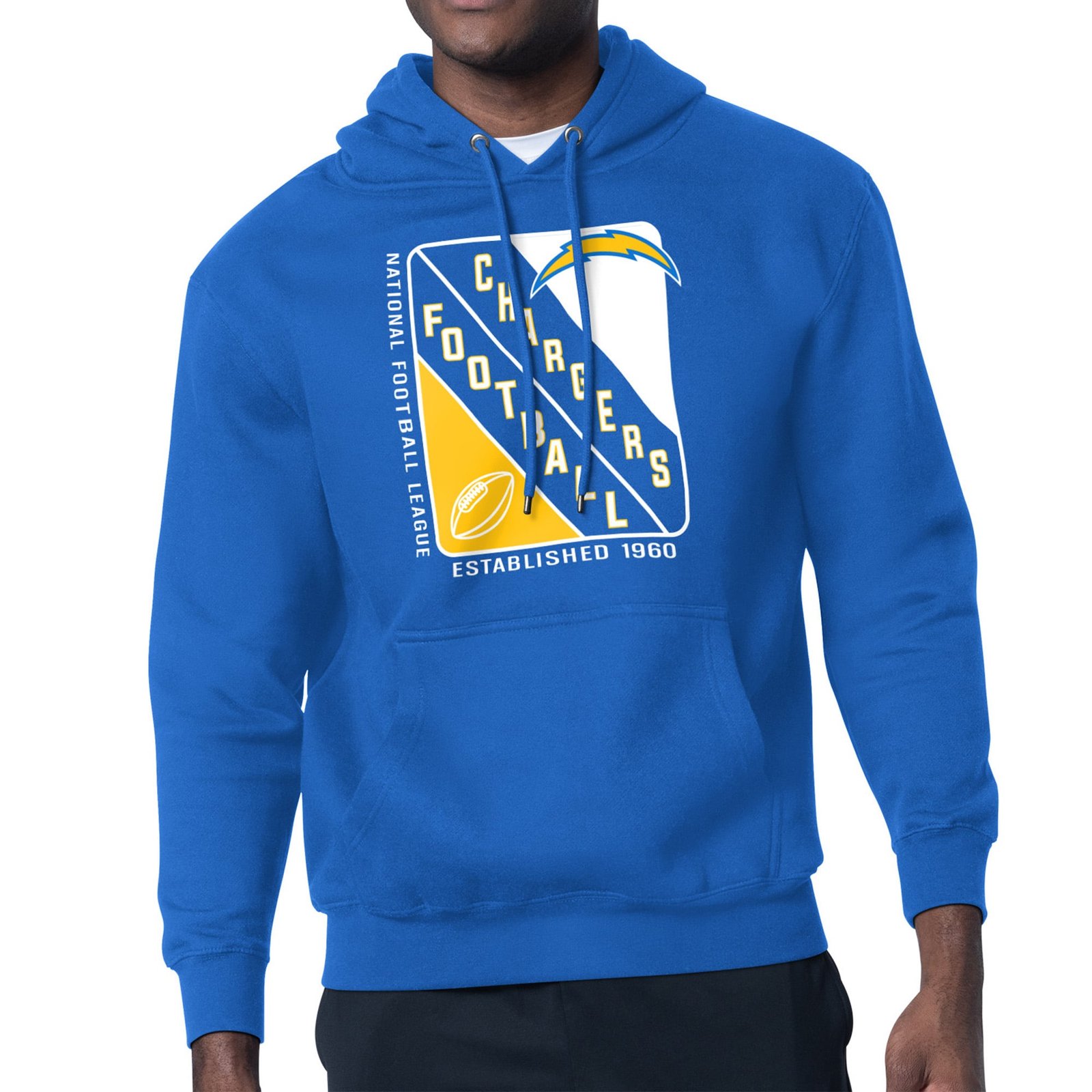 Men’s Starter Royal Los Angeles Chargers Shield Logo Pullover Hoodie