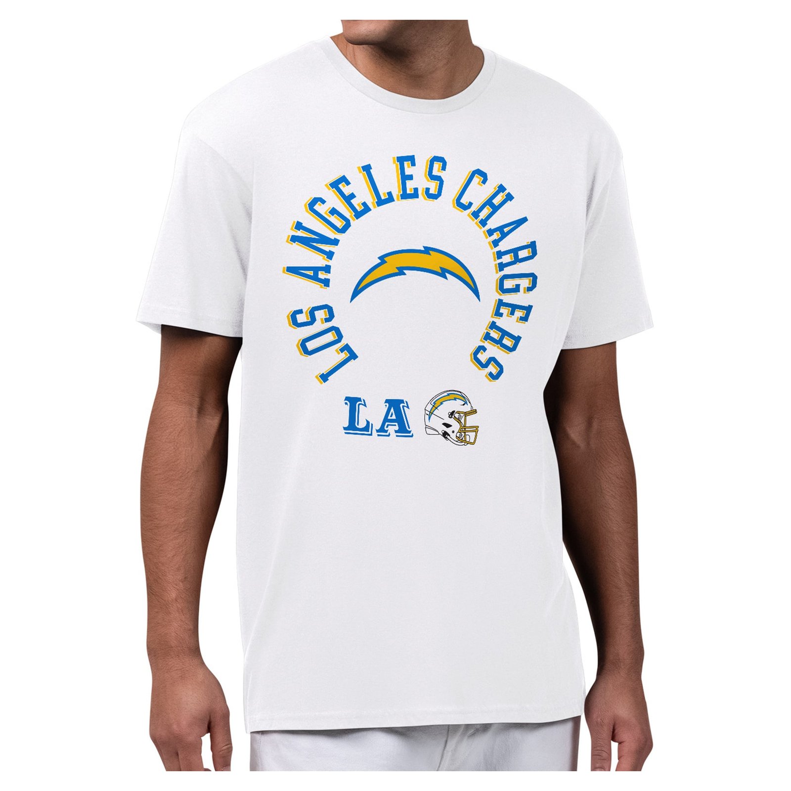 Men’s Starter White Los Angeles Chargers All-Around Fan Graphic T-Shirt