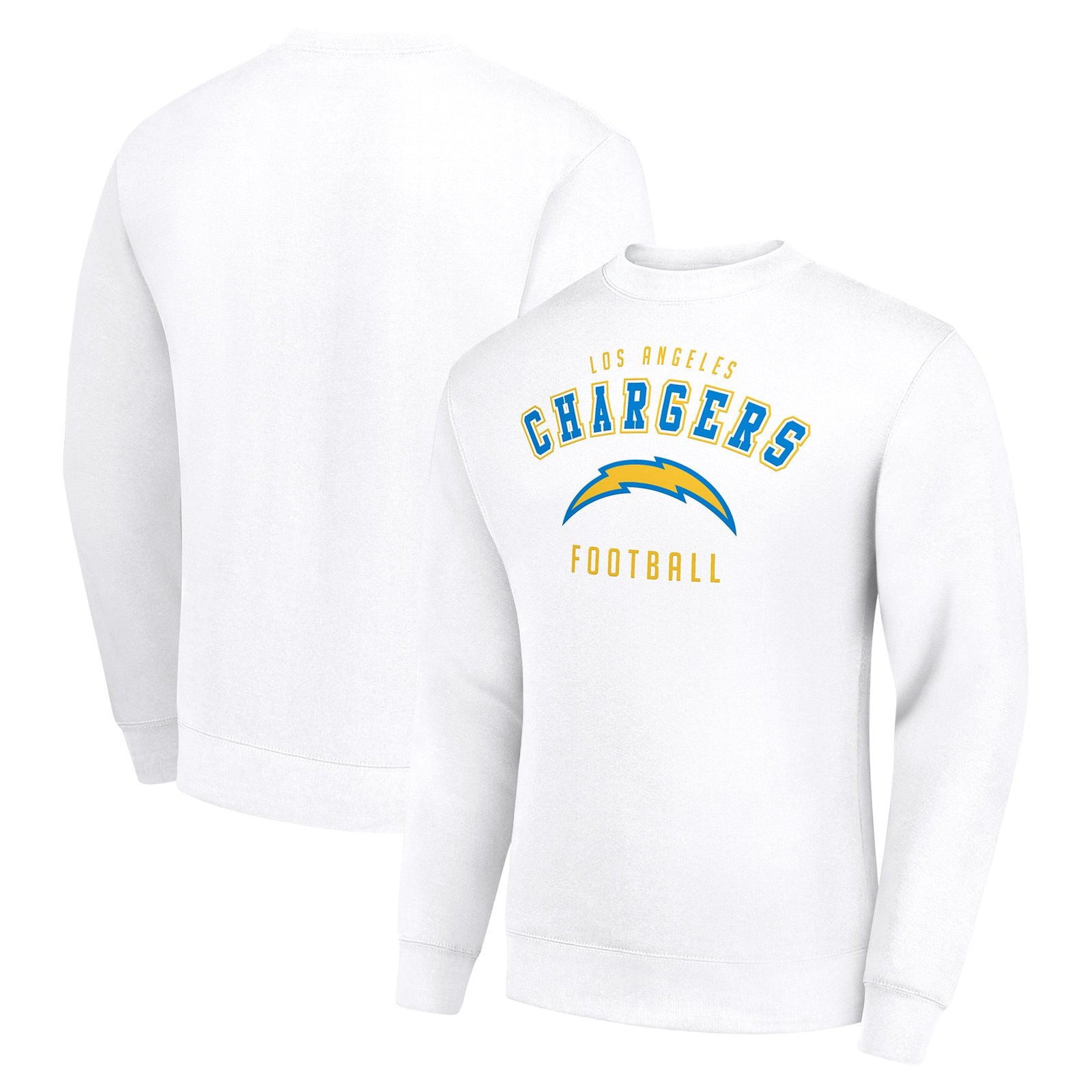 Men’s Starter White Los Angeles Chargers Team Logo Pullover Sweatshirt