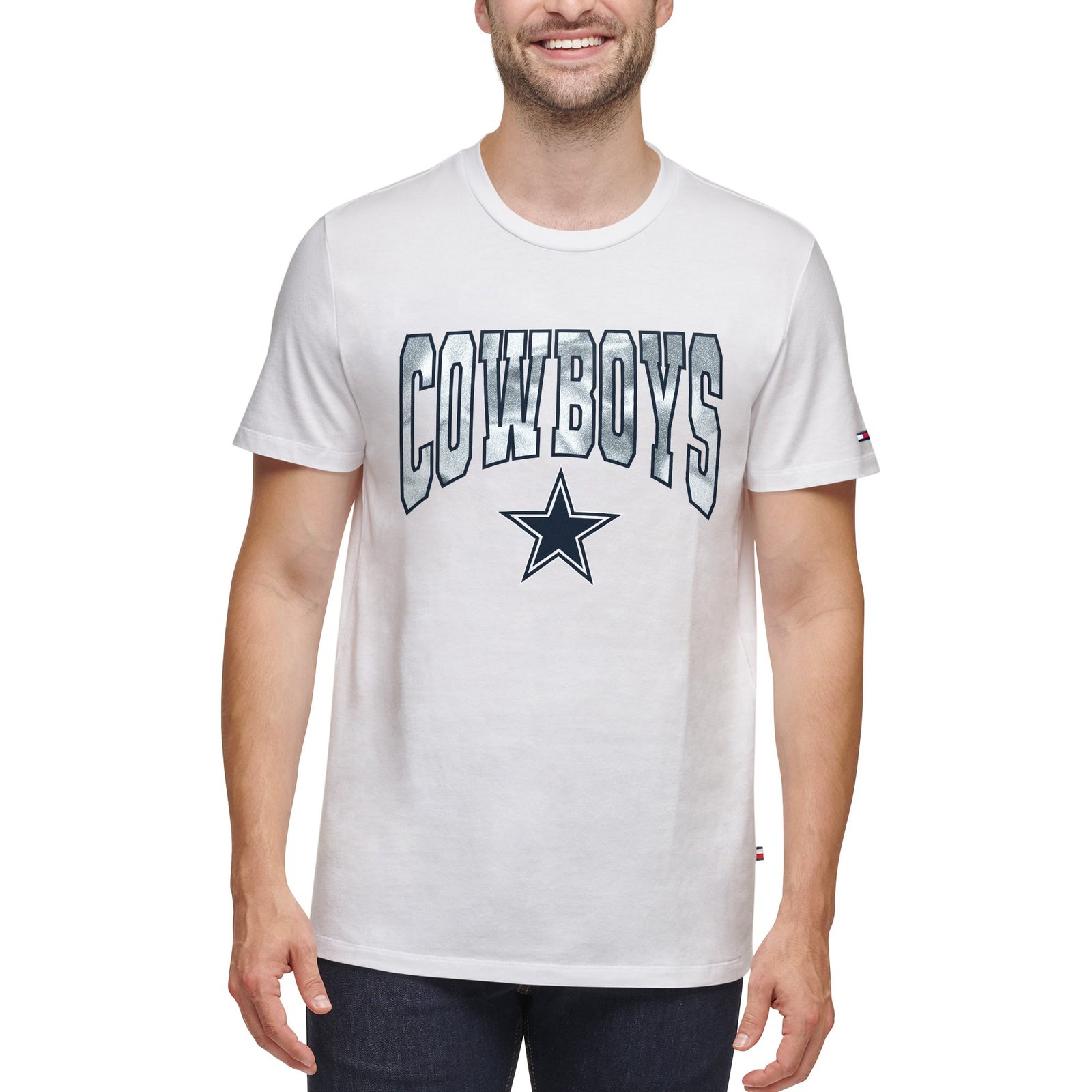 Men’s Tommy Hilfiger White Dallas Cowboys Embroidered Patch T-Shirt