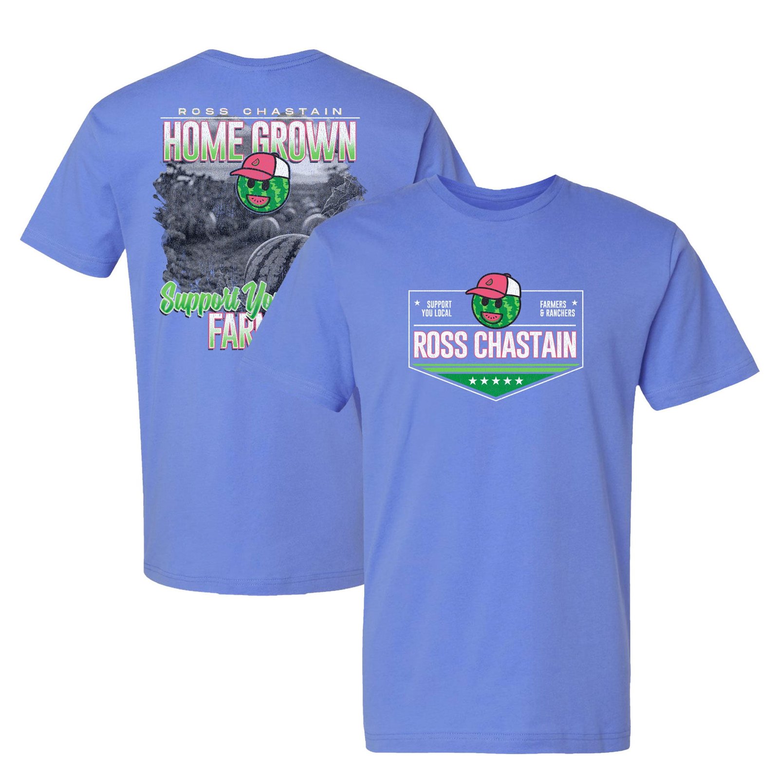 Men’s Trackhouse Racing Team Collection Light Blue Ross Chastain Melon Man T-Shirt
