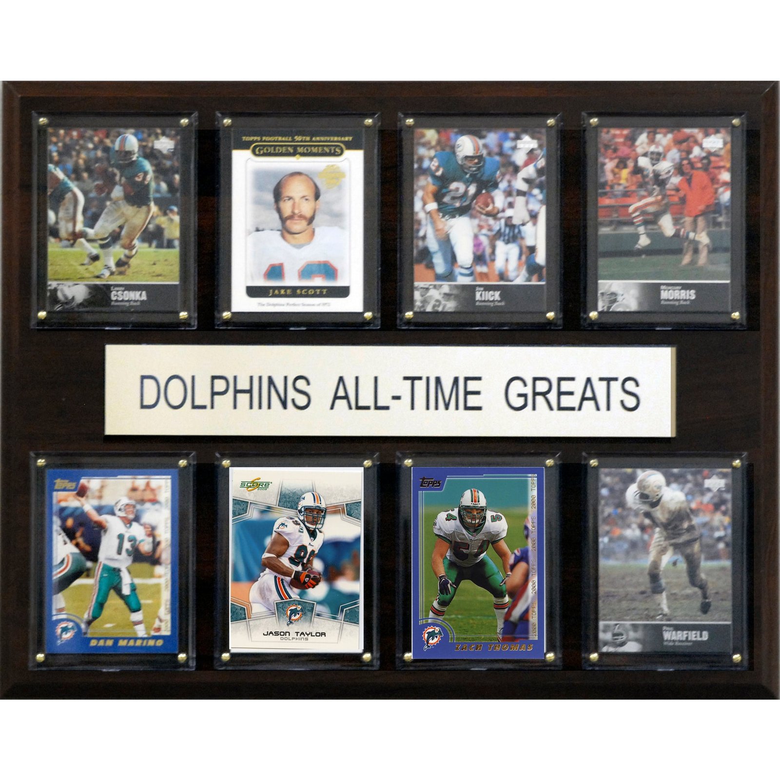 Miami Dolphins 12” x 15” All-Time Greats Plaque
