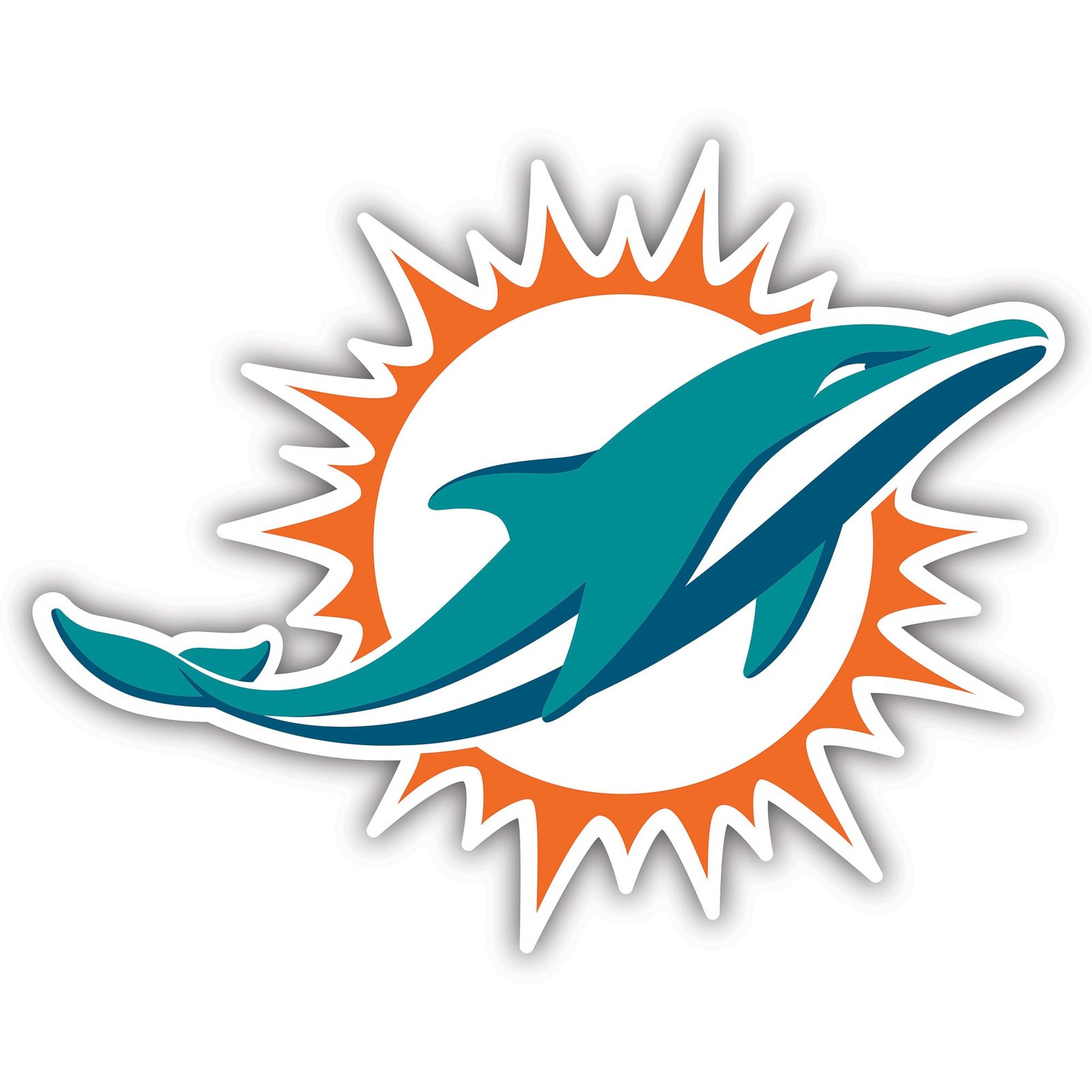 Miami Dolphins 24″ Logo Cutout Sign