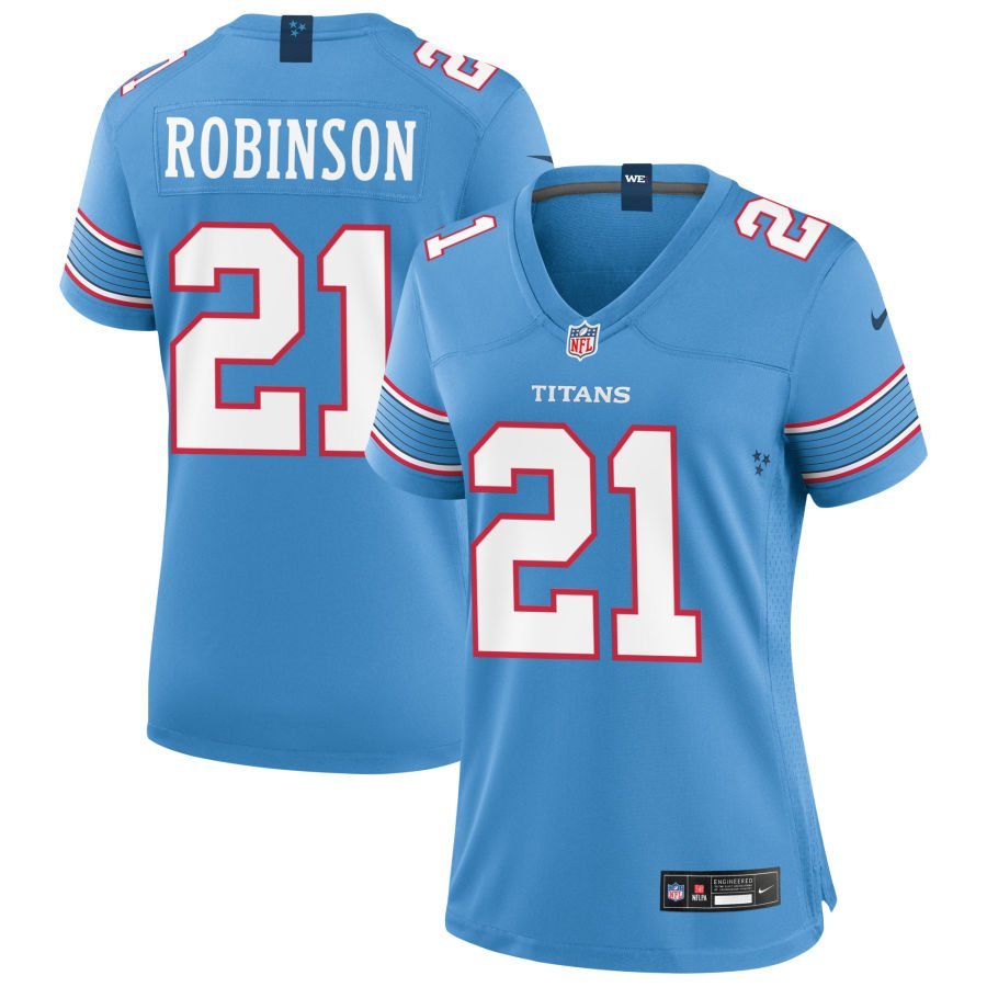 Micah Robinson Women’s Nike Light Blue Tennessee Titans Game Custom Jersey