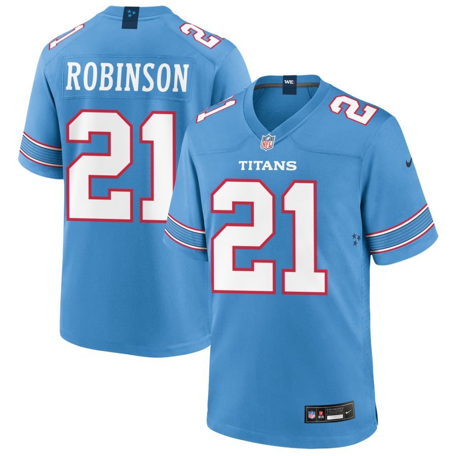 Micah Robinson Youth Nike Blue Tennessee Titans Game Custom Jersey