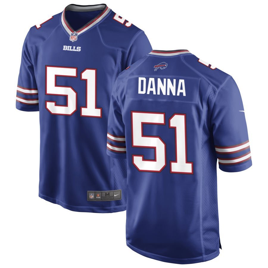 Mike Danna Men’s Nike Royal Buffalo Bills Custom Game Jersey