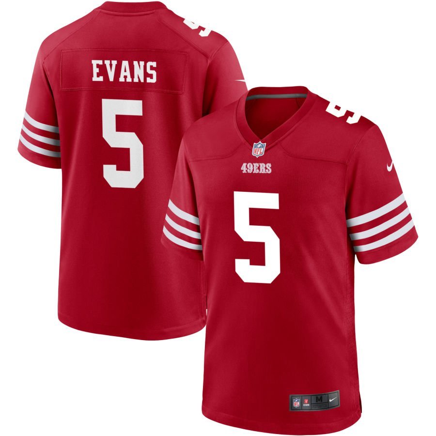 Mike Evans Men’s Nike Scarlet San Francisco 49ers Custom Jersey
