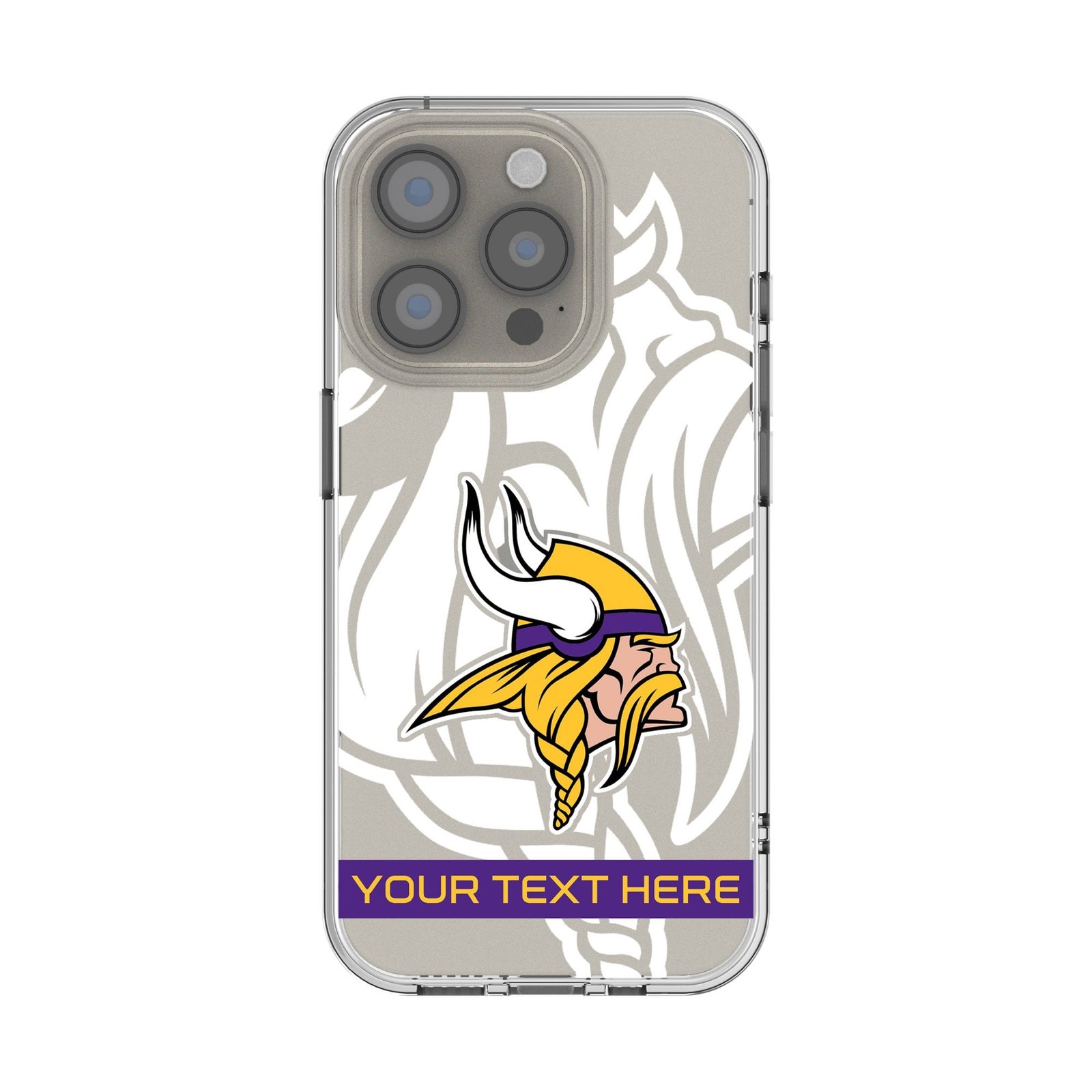 Minnesota Vikings Personalized Tilt Design iPhone Clear Case