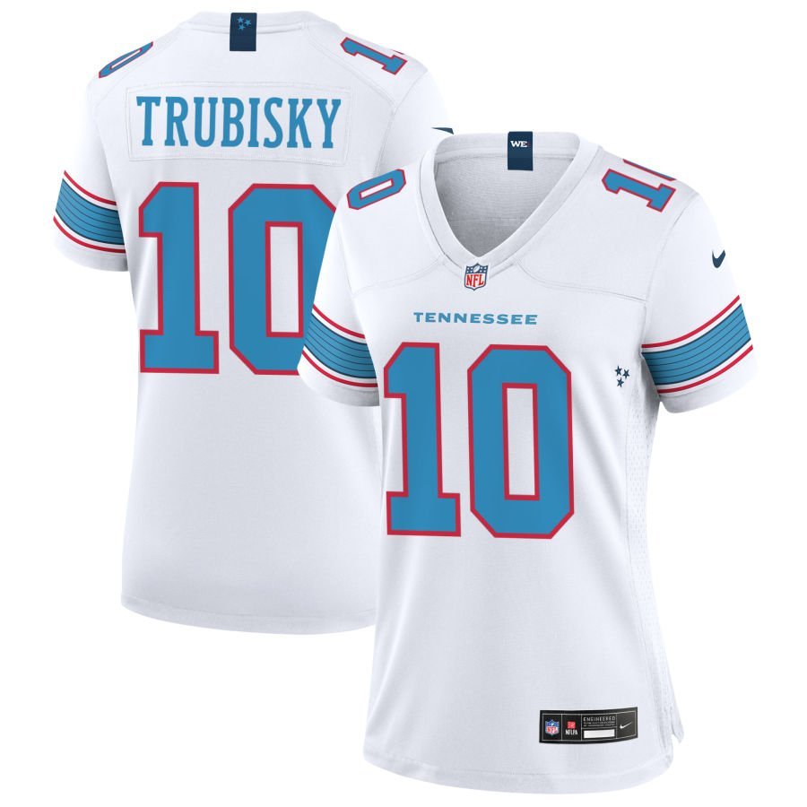 Mitchell Trubisky Women’s Nike White Tennessee Titans Game Custom Jersey