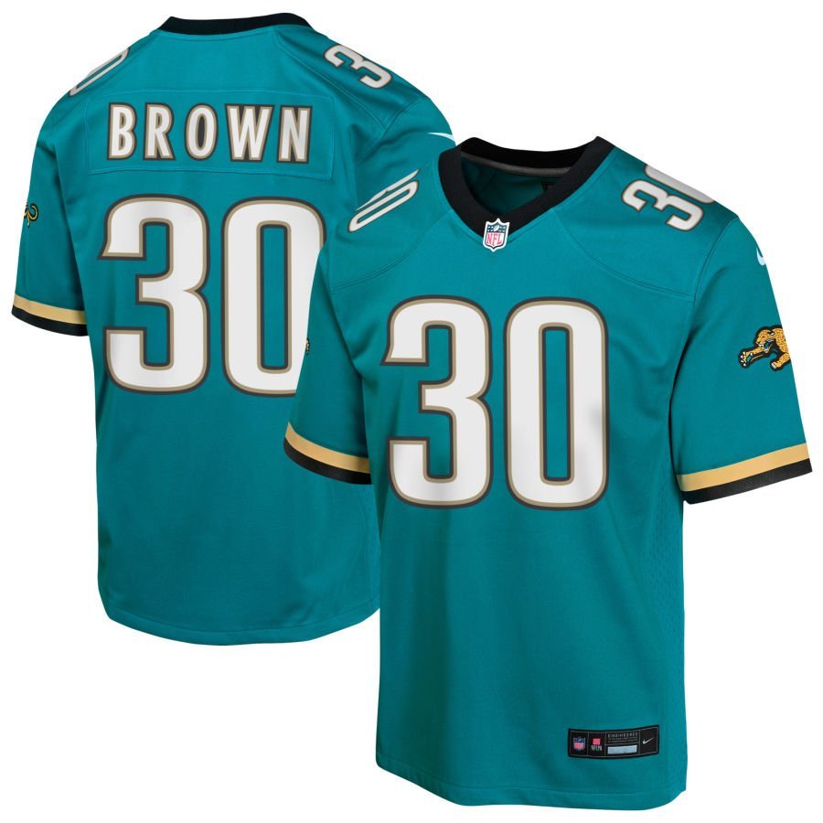Montaric Brown Youth Nike Teal Jacksonville Jaguars Prowler Throwback Custom Game Jersey
