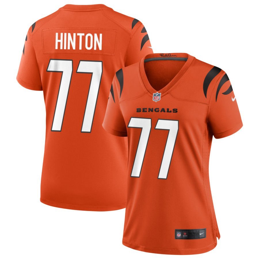 Myles Hinton Women’s Nike Orange Cincinnati Bengals Alternate Game Custom Jersey