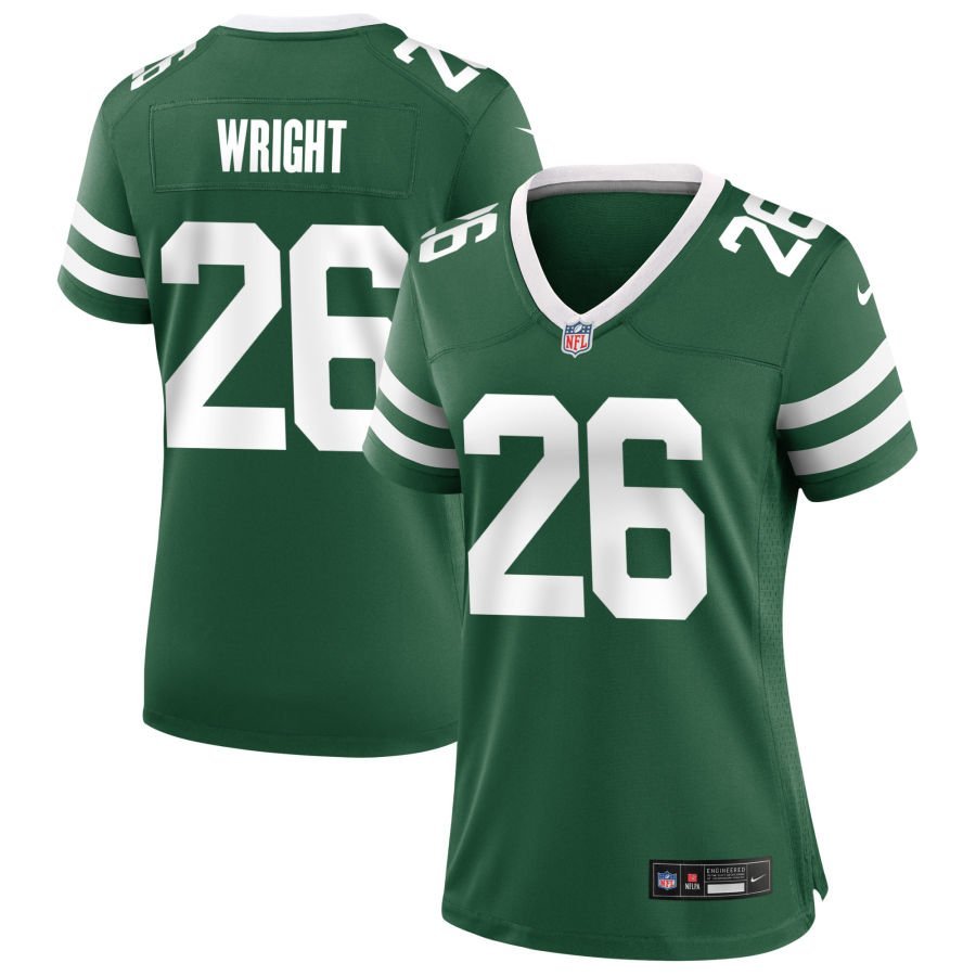 Nahshon Wright Women’s Nike Legacy Green New York Jets Custom Game Jersey