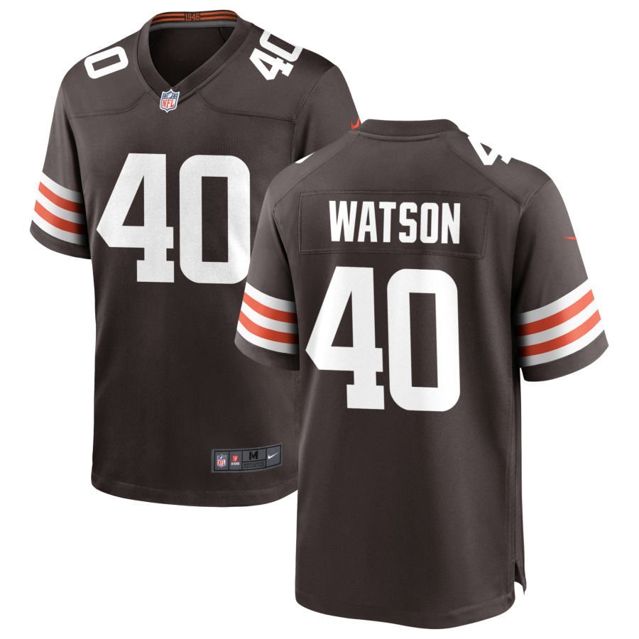Nathaniel Watson Men’s Nike Cleveland Browns Brown Custom Game Jersey