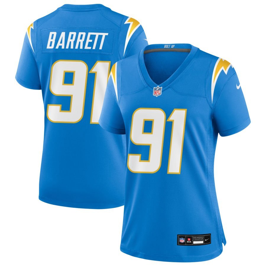 Nick Barrett Women’s Nike Powder Blue Los Angeles Chargers Custom Game Jersey