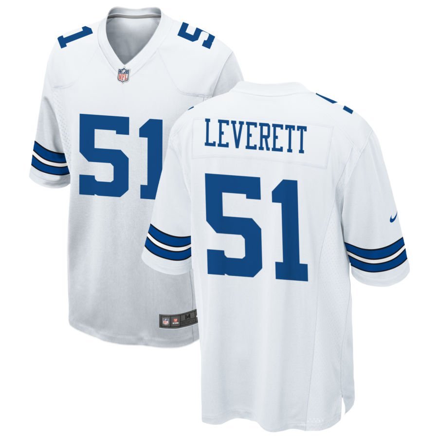 Nick Leverett Men’s Nike White Dallas Cowboys Custom Game Jersey