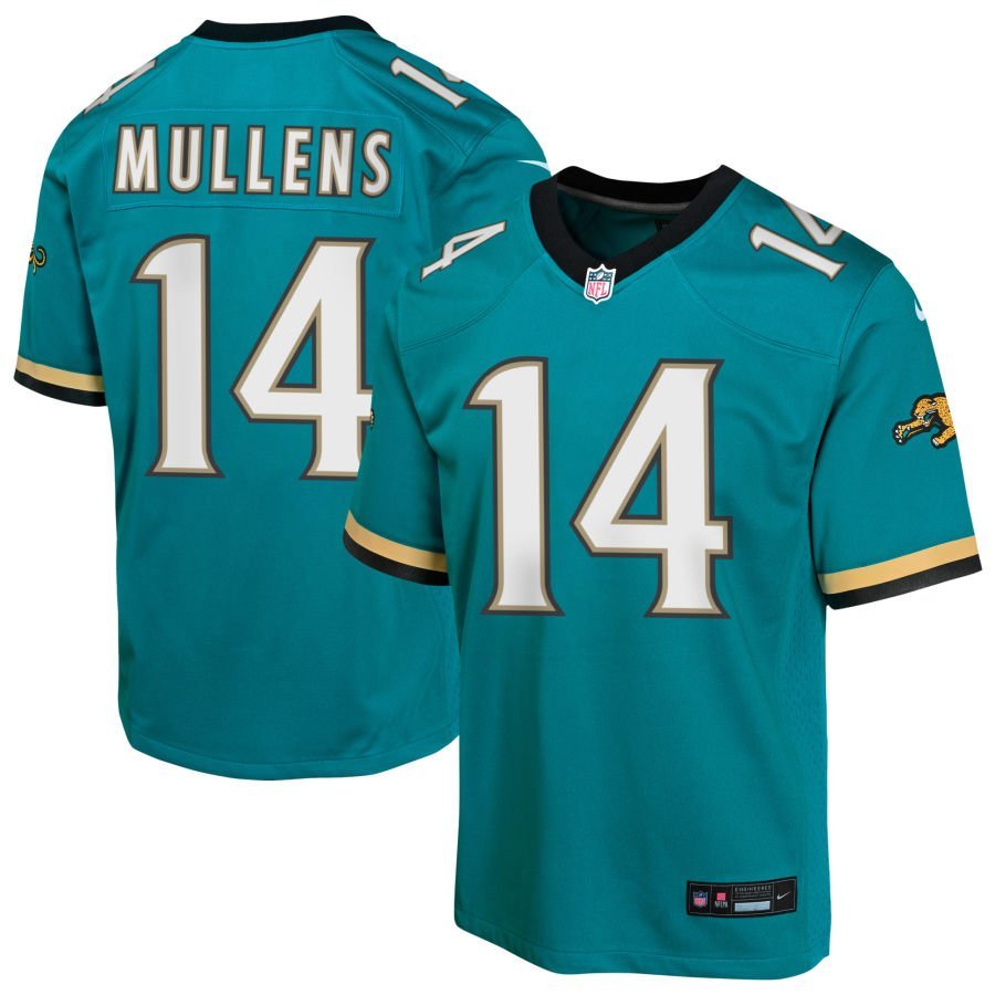 Nick Mullens Youth Nike Teal Jacksonville Jaguars Prowler Throwback Custom Game Jersey