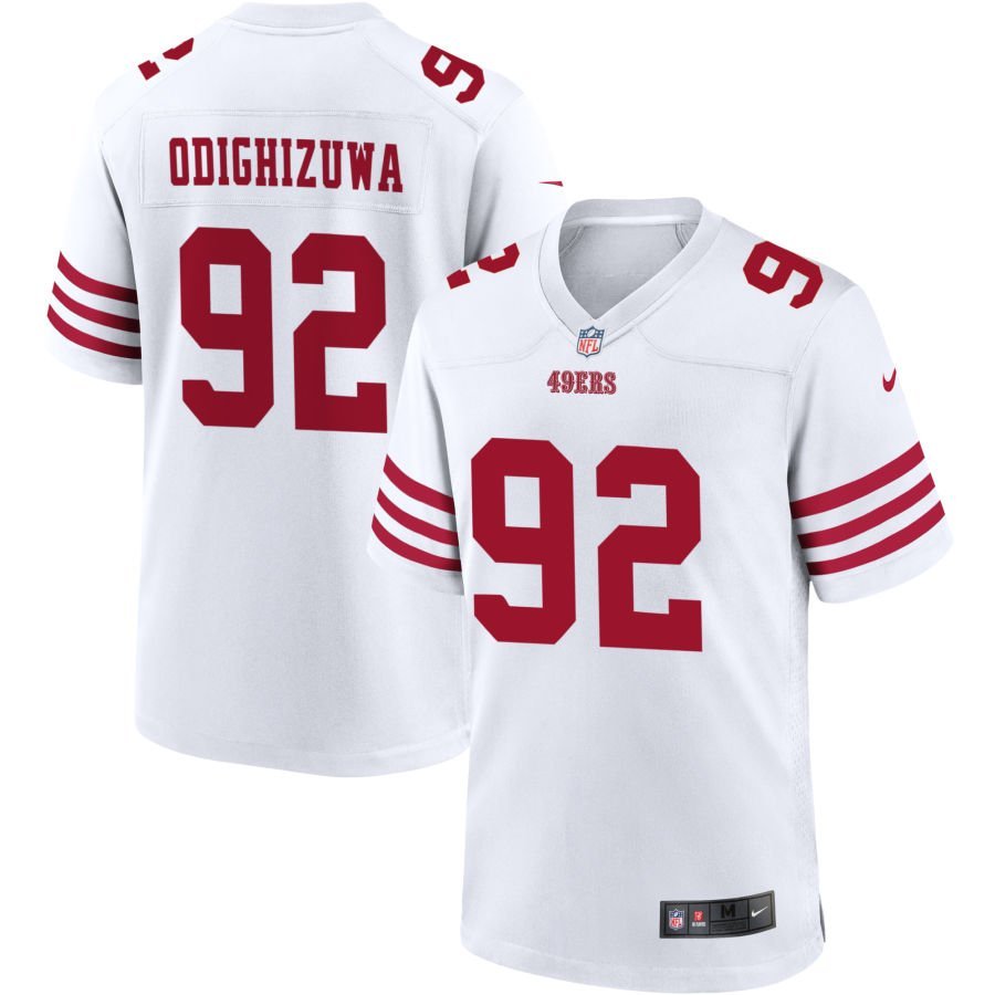 Osa Odighizuwa Men’s Nike White San Francisco 49ers Game Custom Player Jersey