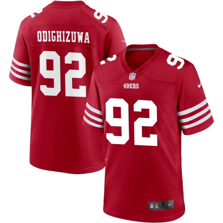 Osa Odighizuwa Youth Nike Scarlet San Francisco 49ers Game Custom Jersey