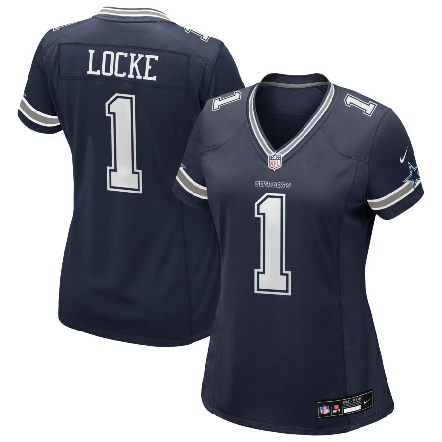 P.J. Locke Women’s Nike Navy Dallas Cowboys Custom Game Jersey