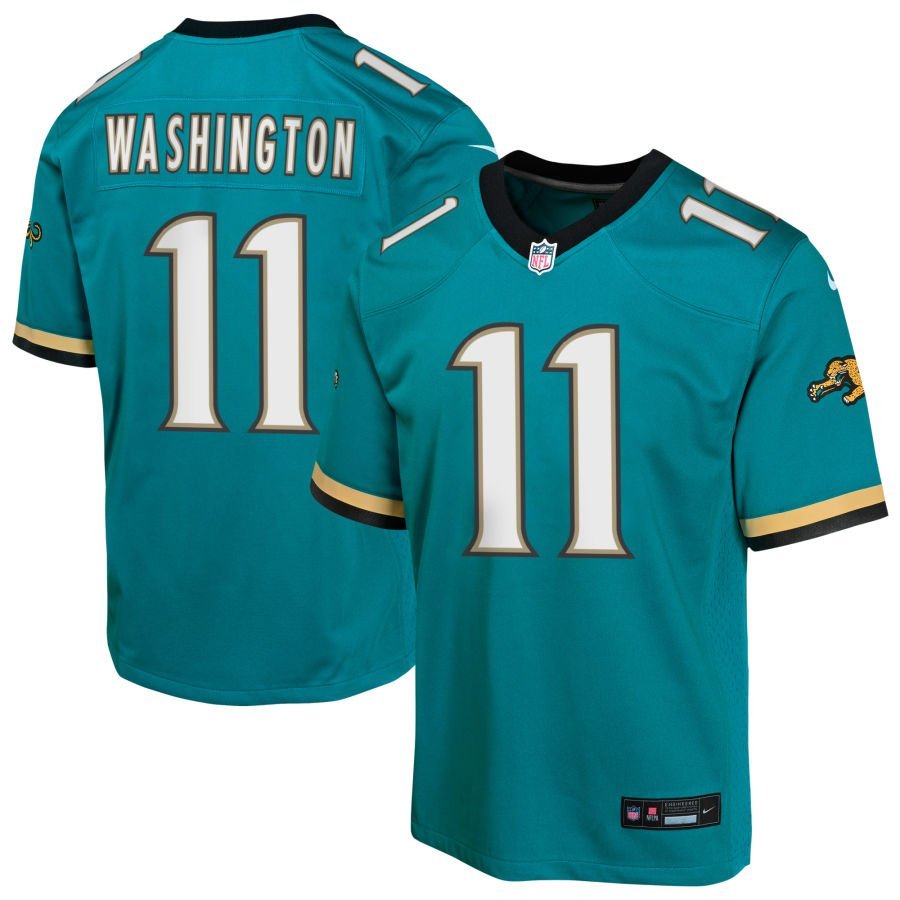 Parker Washington Youth Nike Teal Jacksonville Jaguars Prowler Throwback Custom Game Jersey